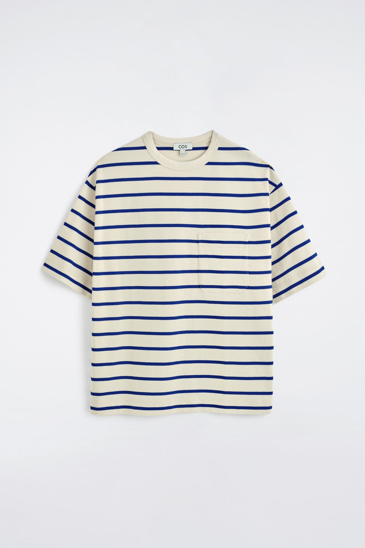 CAMISETA OVERSIZE CON BOLSILLOS - AZUL / BLANCO / RAYADO | DescriptiveStillLife
