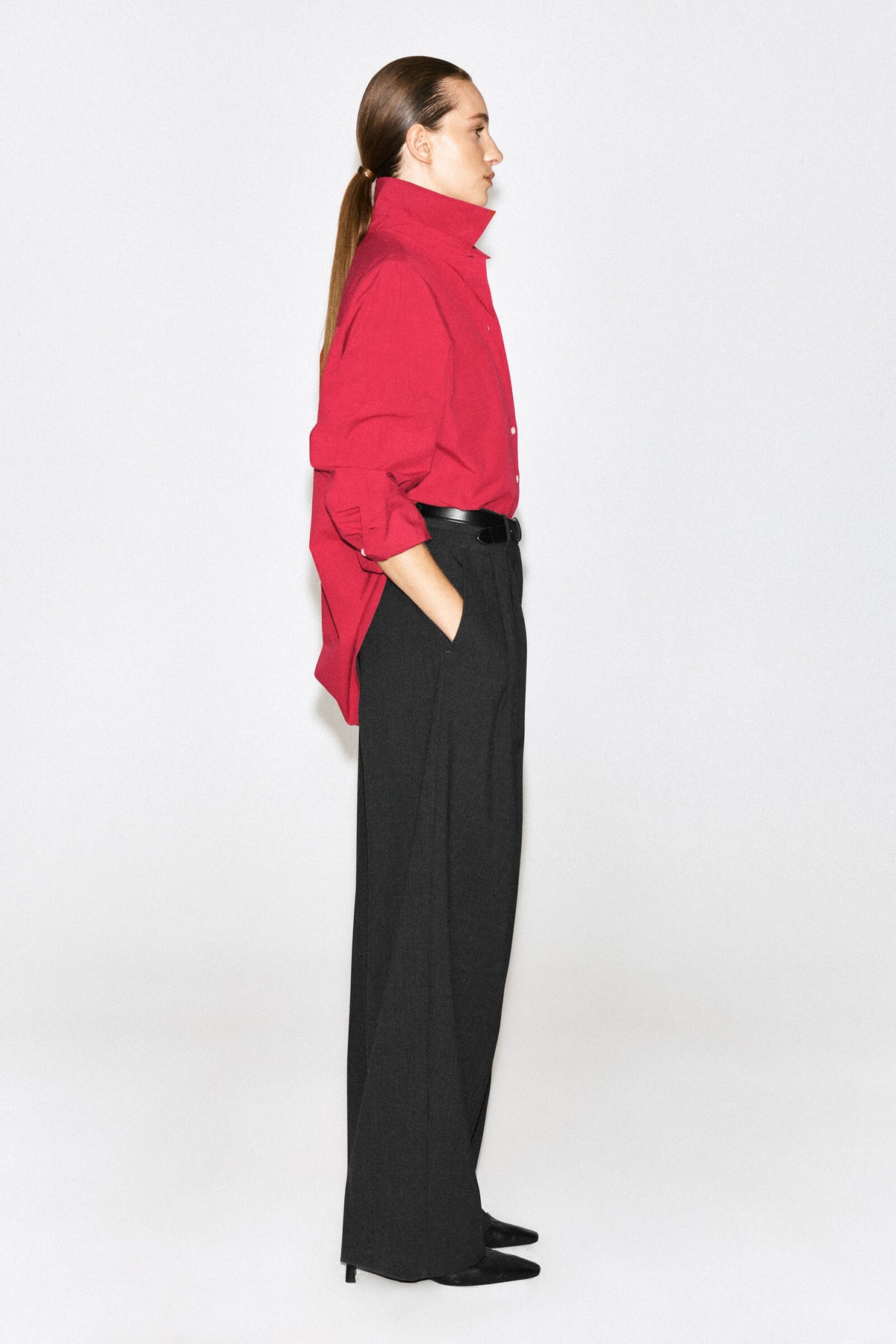 CAMISA DE ALGODÓN PIMA  - ROJO