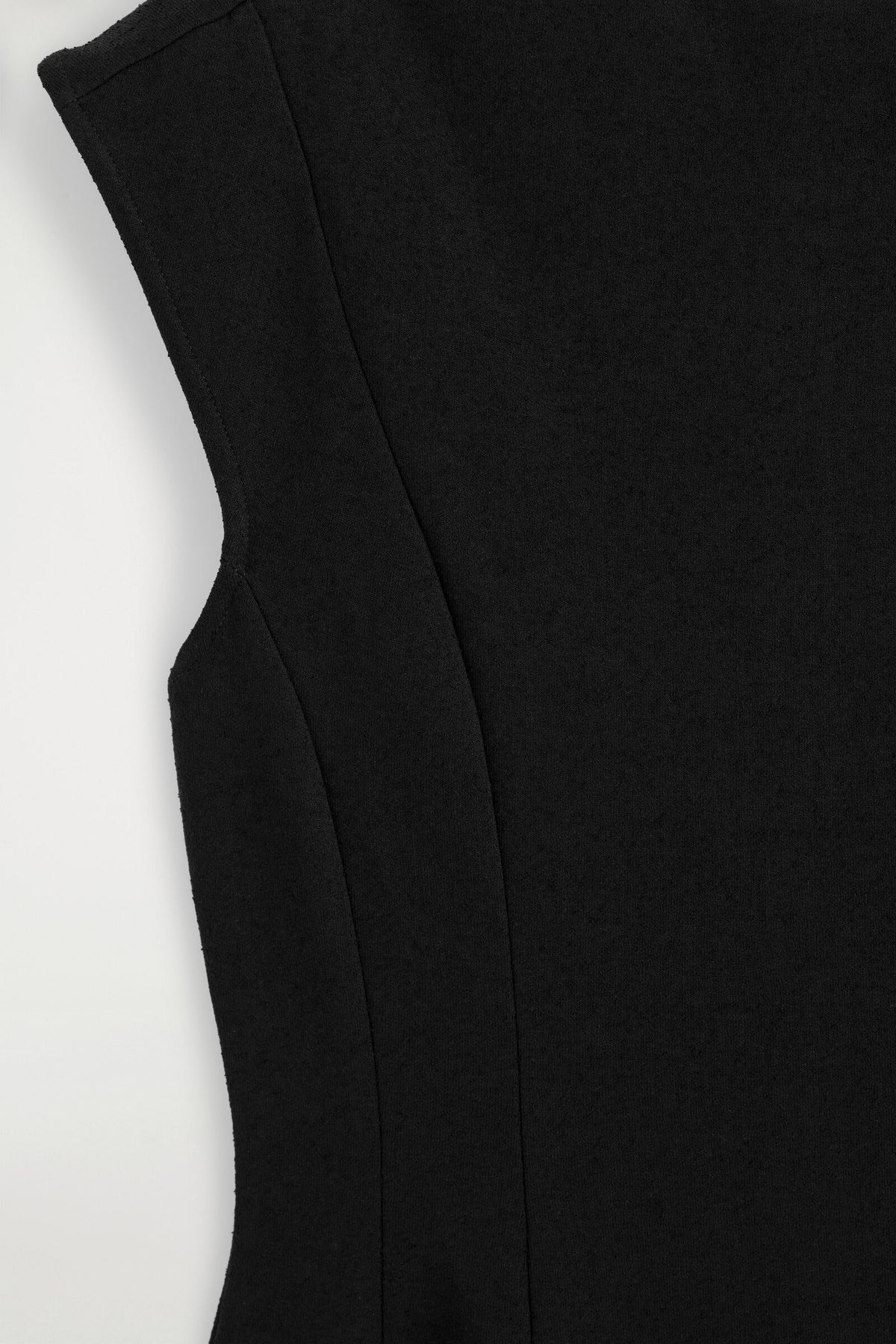 VESTIDO MINI DE ALGODÓN ESCULTÓRICO - NEGRO