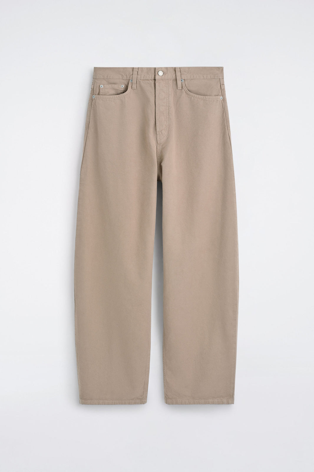 JEANS MALLOW RELAXED-FIT BARREL-LEG - BEIGE | DescriptiveStillLife