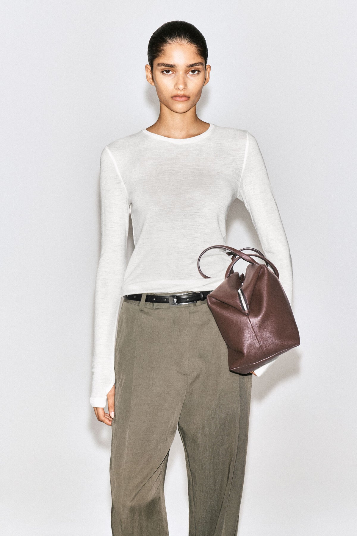 TOP DE LANA MERINO SLIM - CREMA