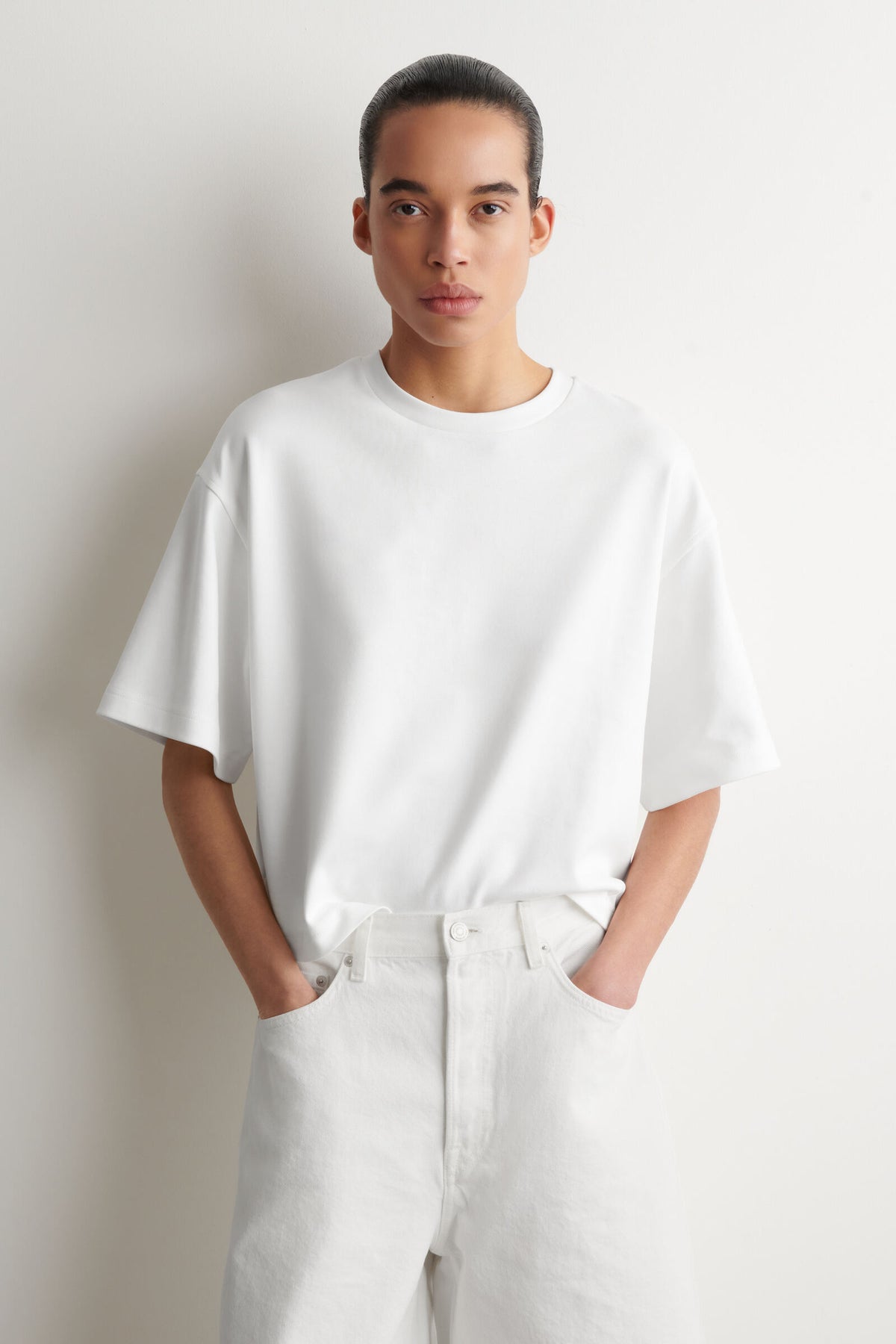 CAMISETA OVERSIZE ALGODÓN - BLANCO
