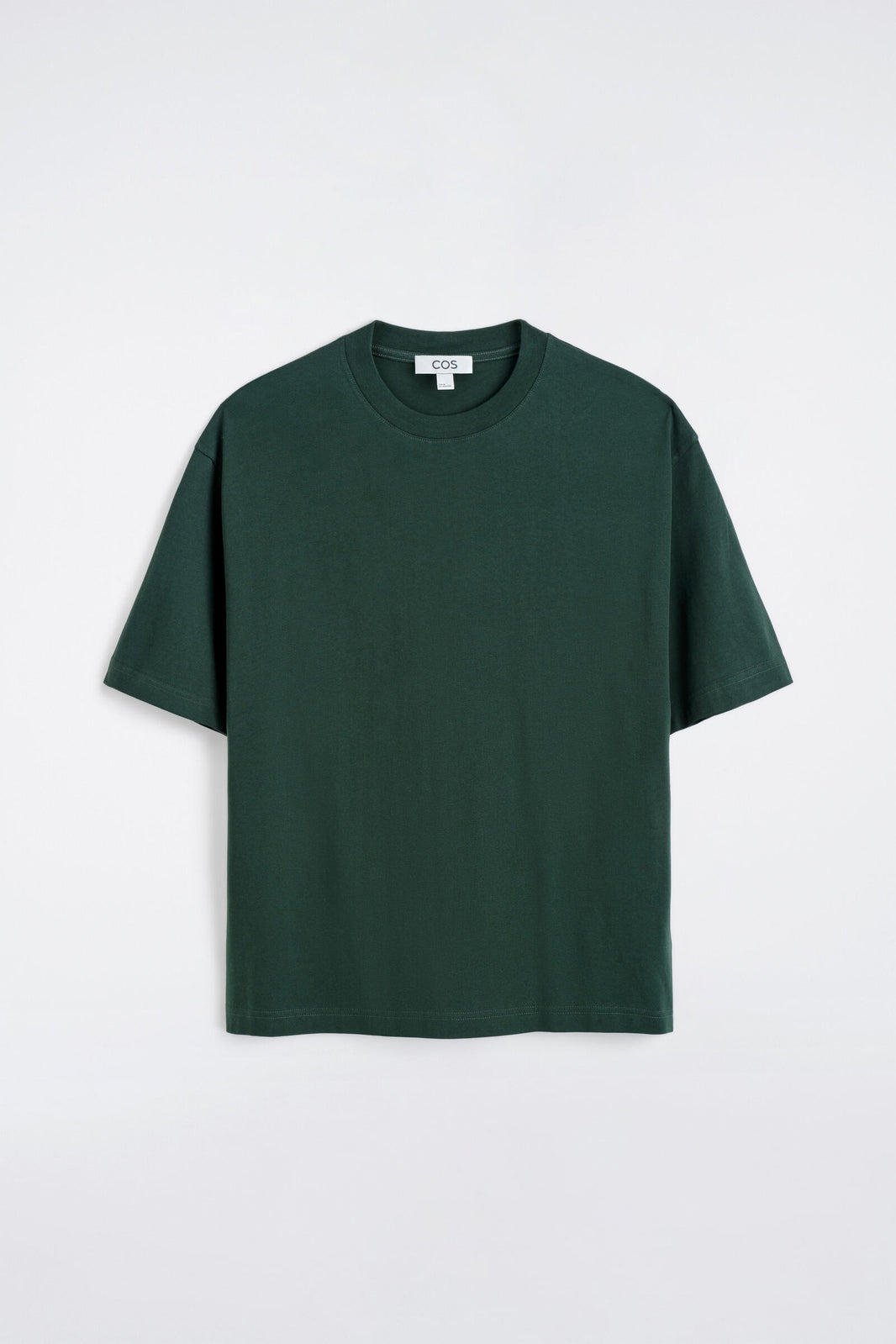 CAMISETA DE ALGODÓN RELAJADA Y LIGERA - VERDE OSCURO | DescriptiveStillLife