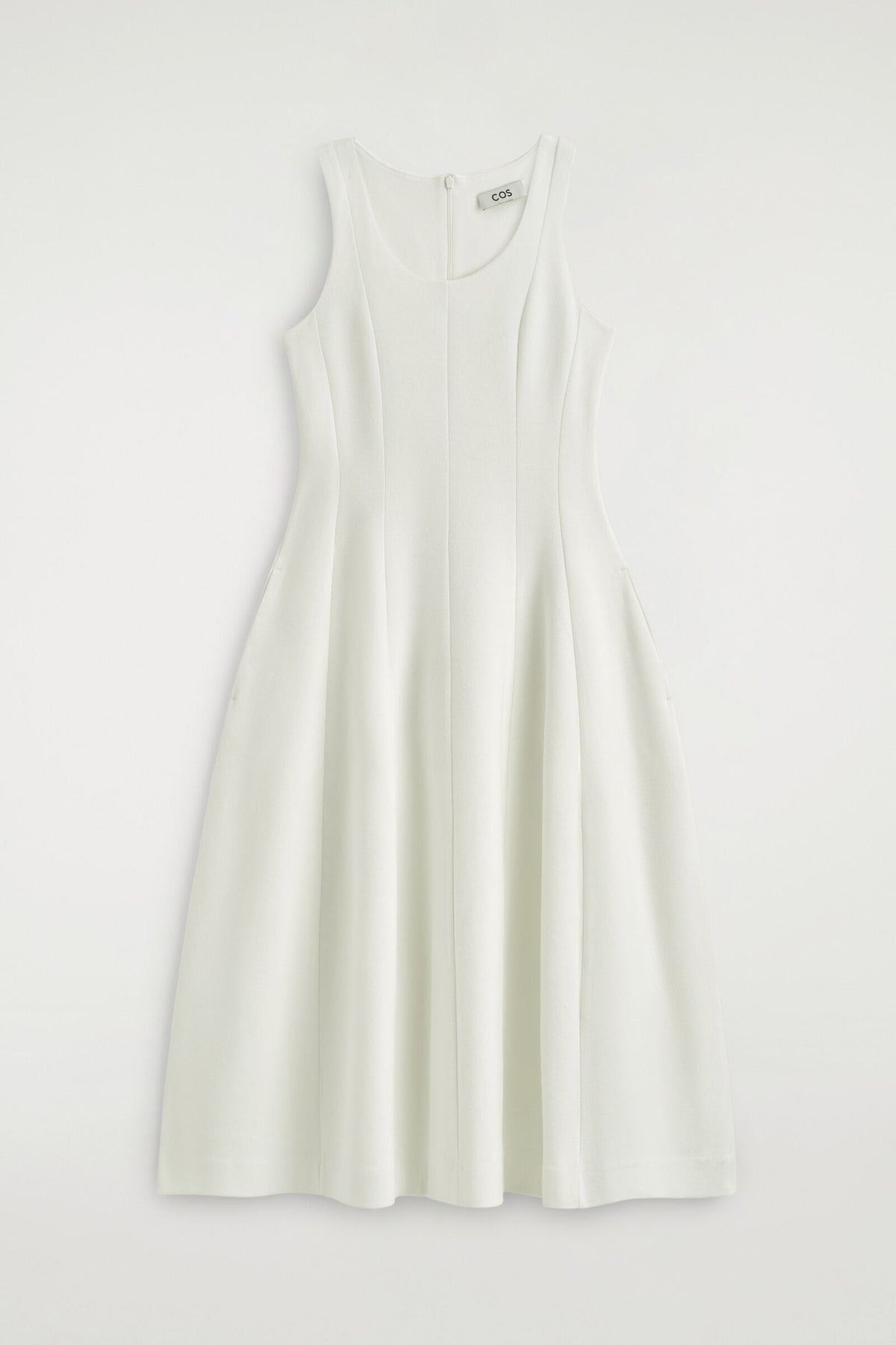 VESTIDO MIDI DE ALGODÓN ESCULPIDO - BLANCO - StillMedia/DescriptiveStillLife