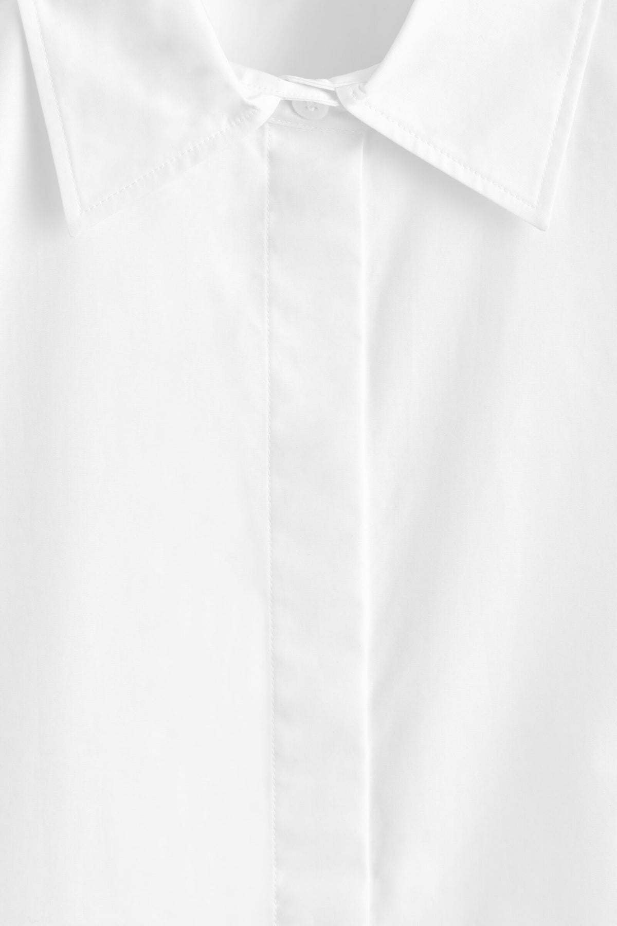 VESTIDO MINI CLÁSICO DE ALGODÓN - BLANCO