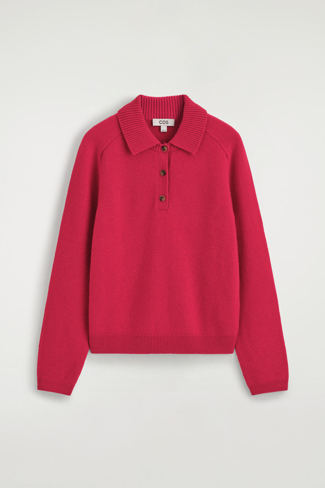 CAMISA DE POLO DE LANA MERINO - ROJO | DescriptiveStillLife