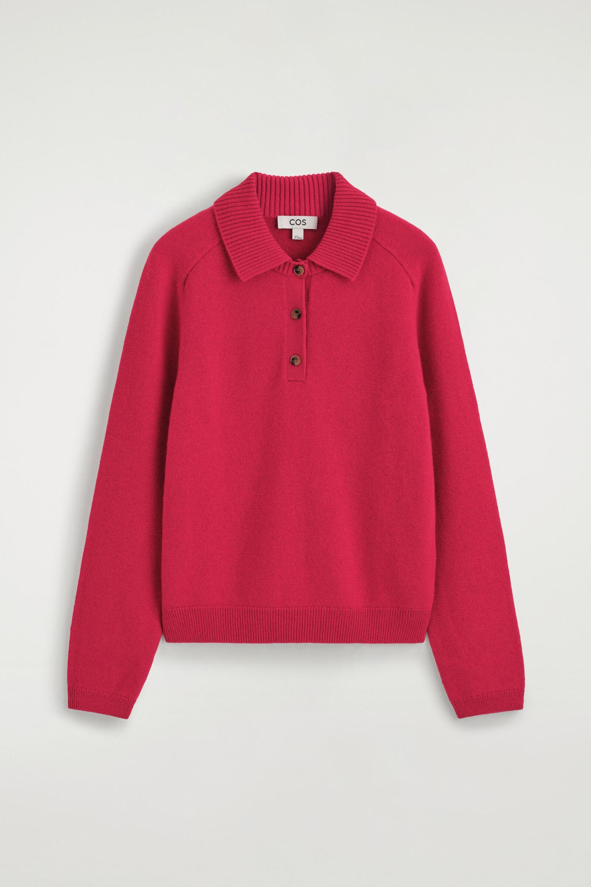CAMISA DE POLO DE LANA MERINO - ROJO | DescriptiveStillLife