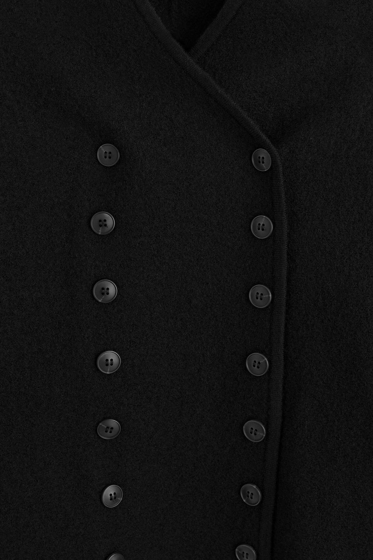 SACO DE UNIFORME DE LANA FIELTRADA - NEGRO | DescriptiveDetail