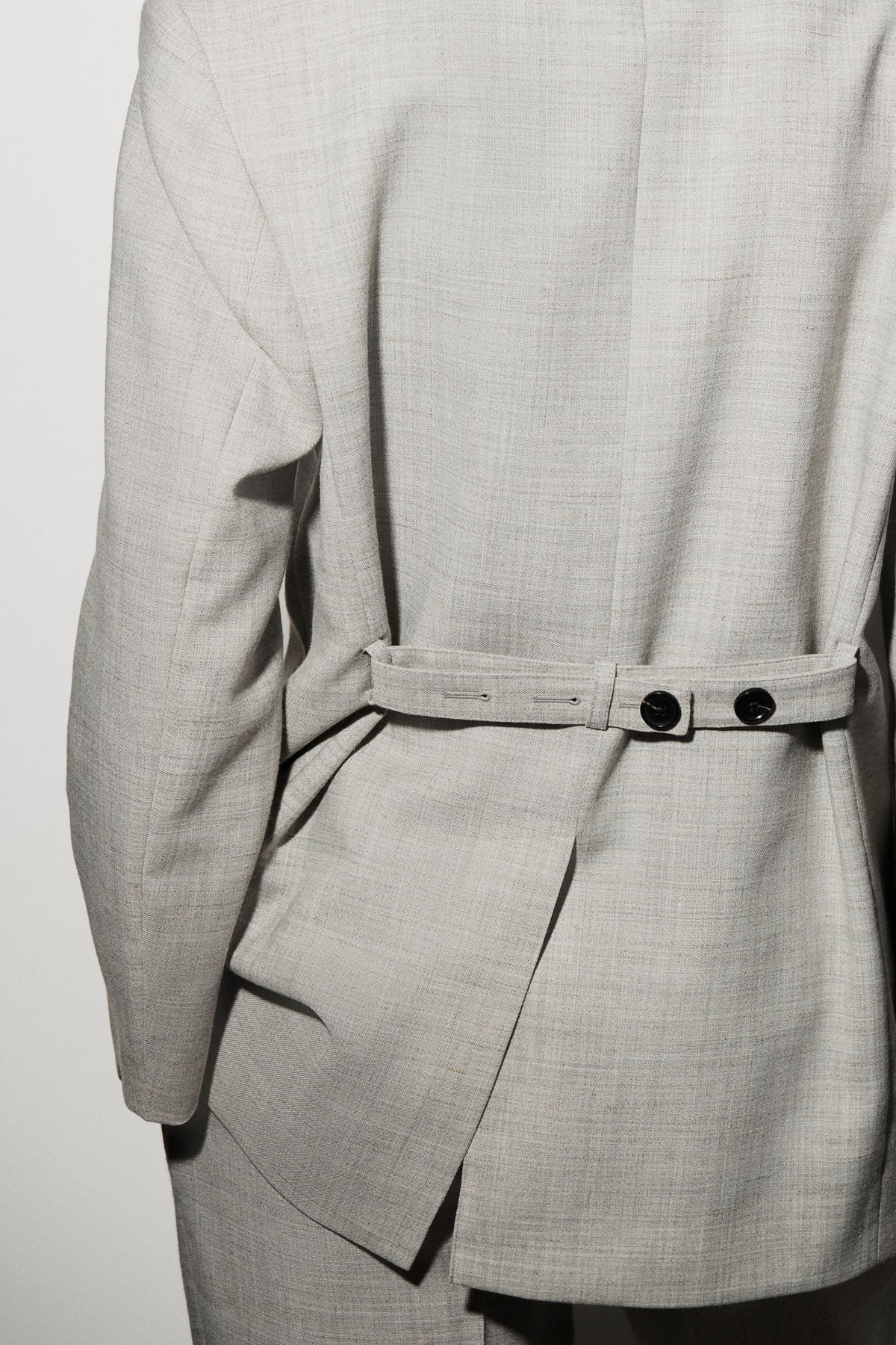 BLAZER ESTRUCTURADO DE MEZCLA DE LANA - TAUPE JASPEADO - StillMedia/Lookbook