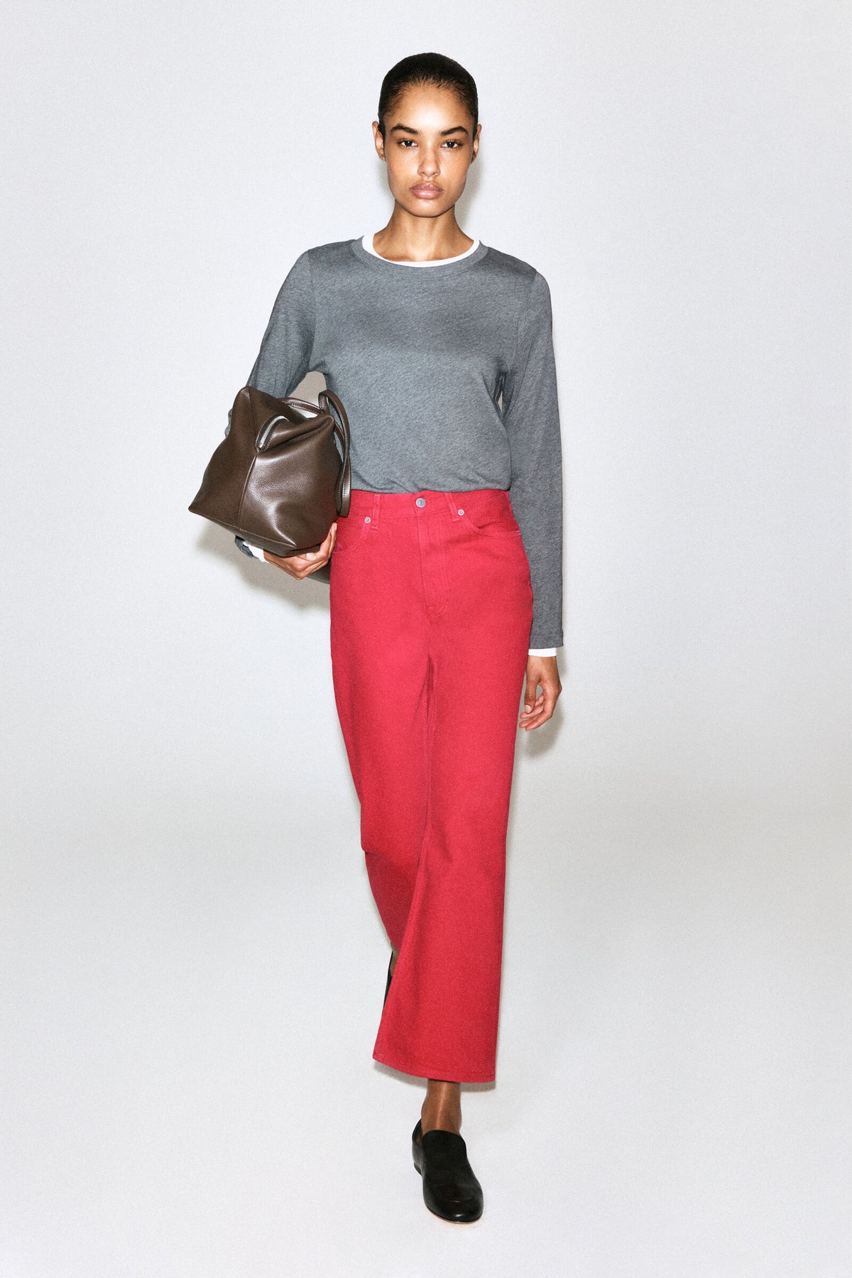 JEANS VALLEY CROP BOOTCUT - ROJO