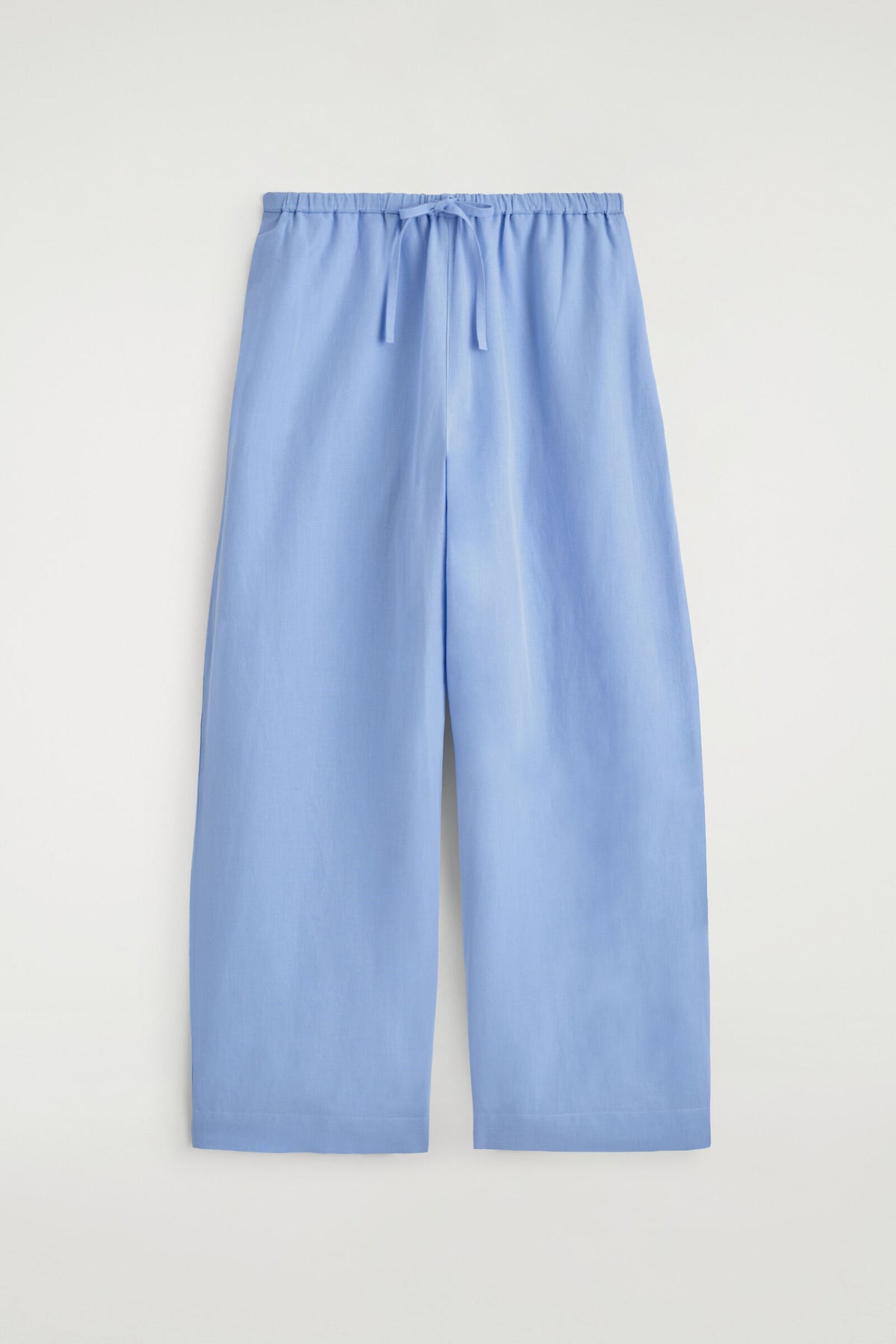 PANTALONES DE LINO DE PIERNA ANCHA CON CORDÓN - AZUL CLARO - StillMedia/DescriptiveStillLife