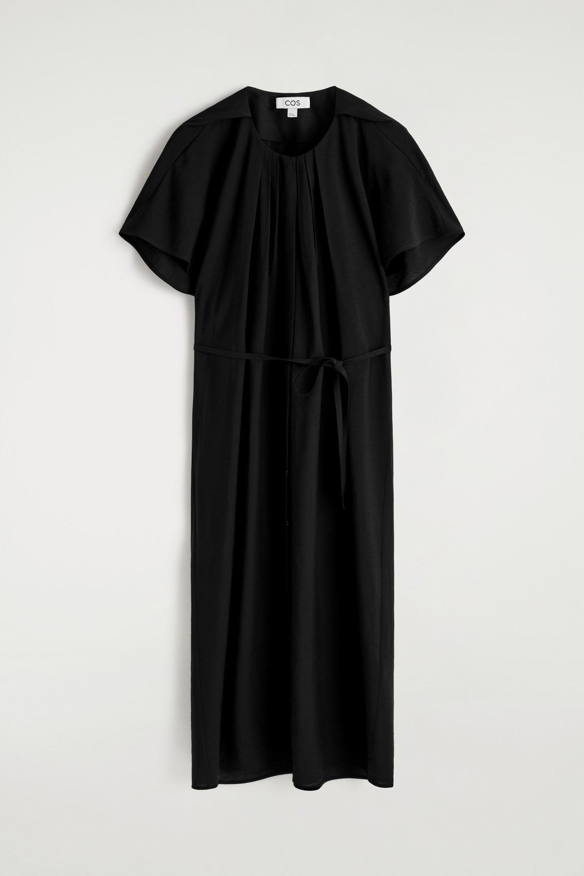 VESTIDO MIDI PLISADO CON CINTURÓN - NEGRO - StillMedia/DescriptiveStillLife