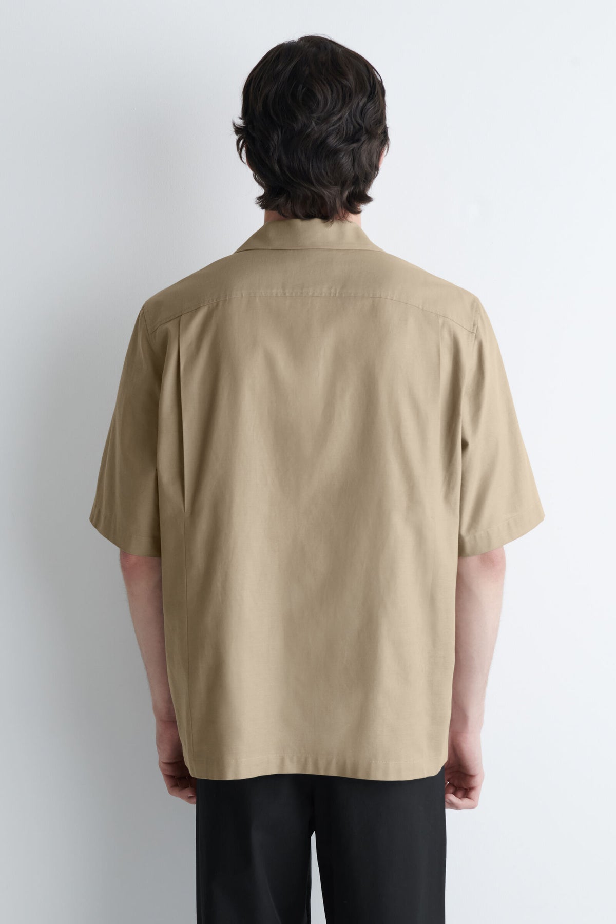 CAMISA UTILITARIA DE ALGODÓN TEXTURIZADO - BEIGE