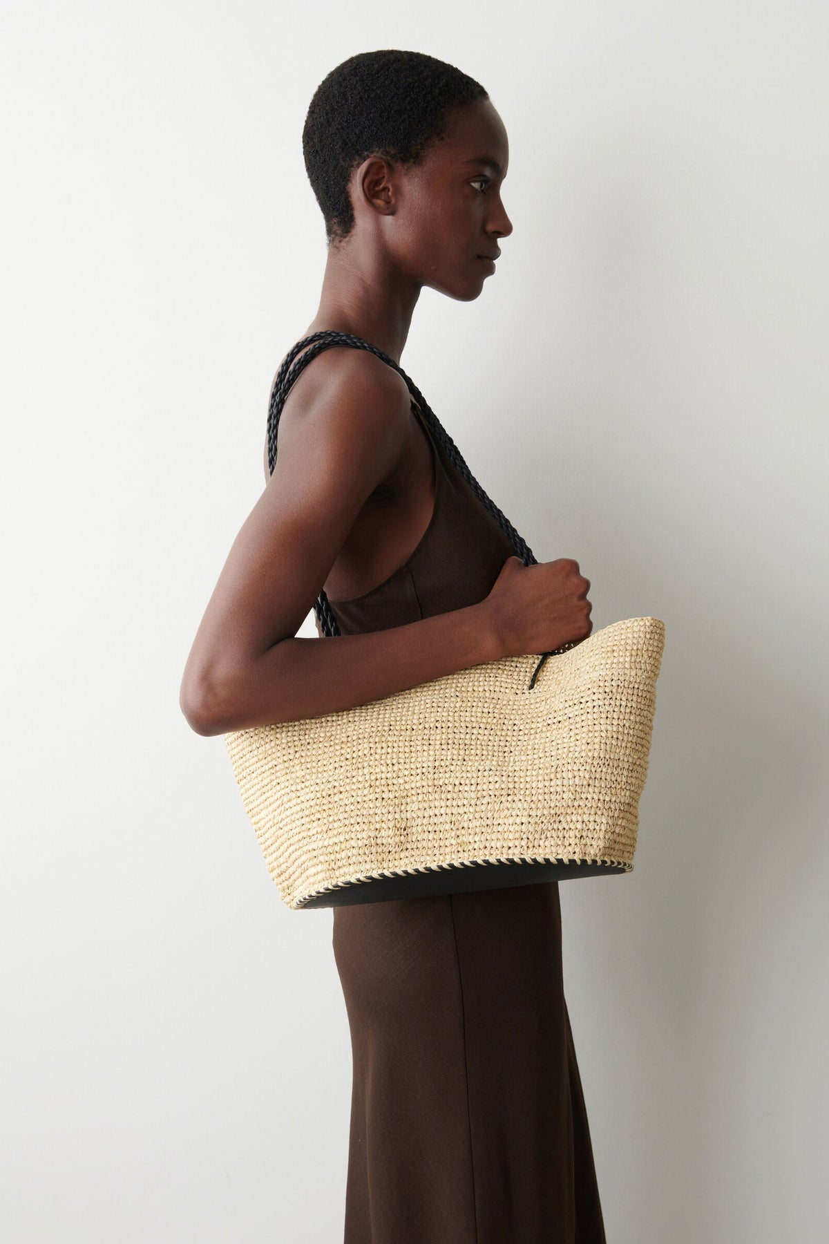 BOLSA DE MANO RIVIERA TEJIDA A MANO - PJA - BEIGE