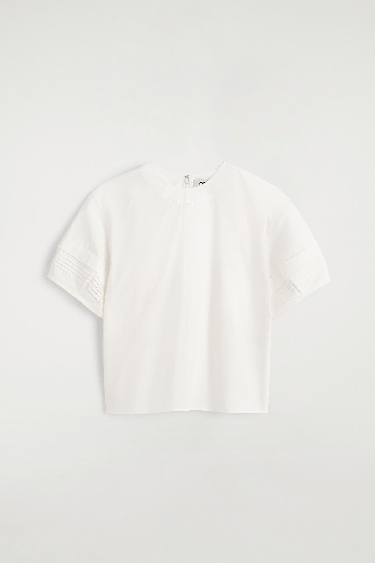 BLUSA DE ALGODÓN CON PLIEGUES - CRUDO | DescriptiveStillLife