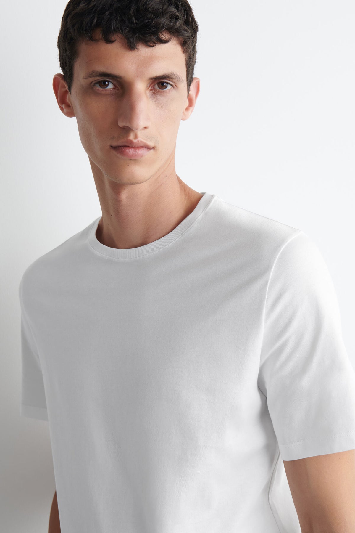3-PACK DE CAMISETAS DE ALGODÓN CON CUELLO REDONDO - BLANCO