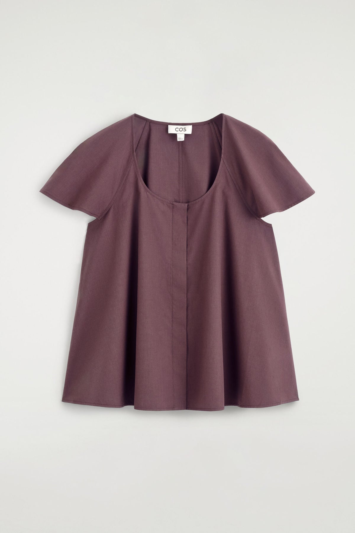 BLUSA DE ALGODÓN CON MANGAS ACAMPANADAS - ROJO OSCURO | DescriptiveStillLife