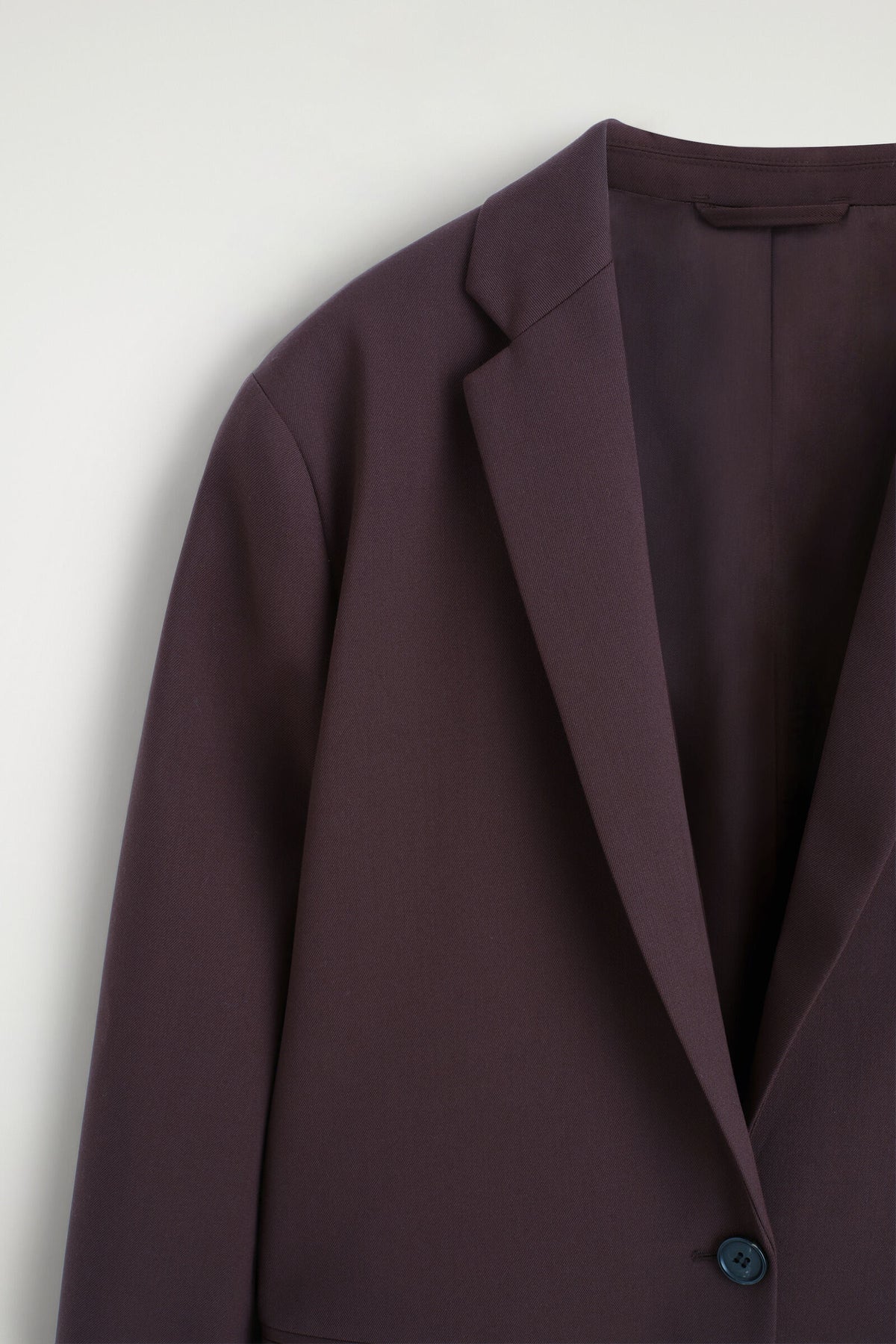 BLAZER DE SARGA DE UN SOLO BOTÓN - MARRÓN OSCURO | DescriptiveDetail