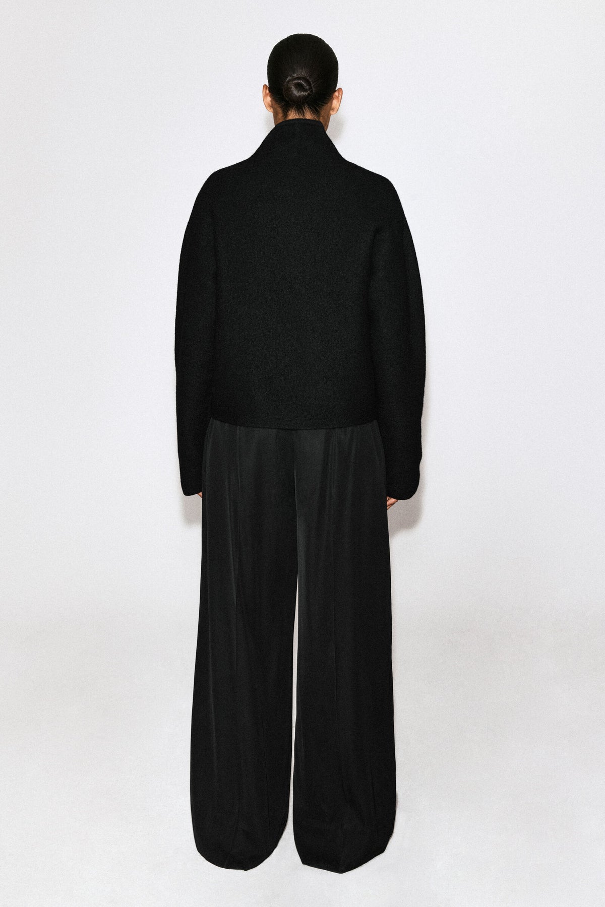 SACO DE UNIFORME DE LANA FIELTRADA - NEGRO