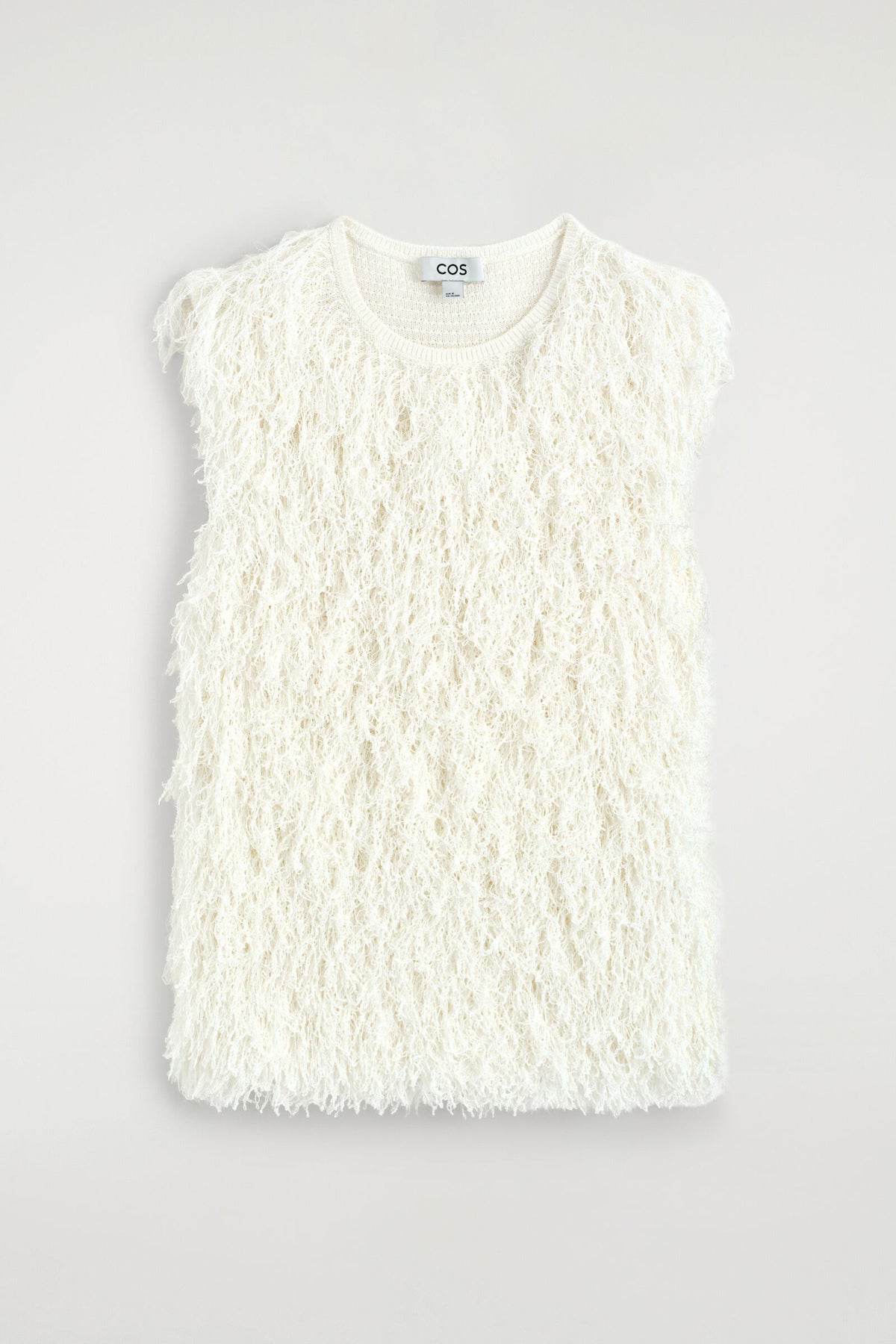 TOP TEJIDO CON FLECOS - BLANCO | DescriptiveStillLife