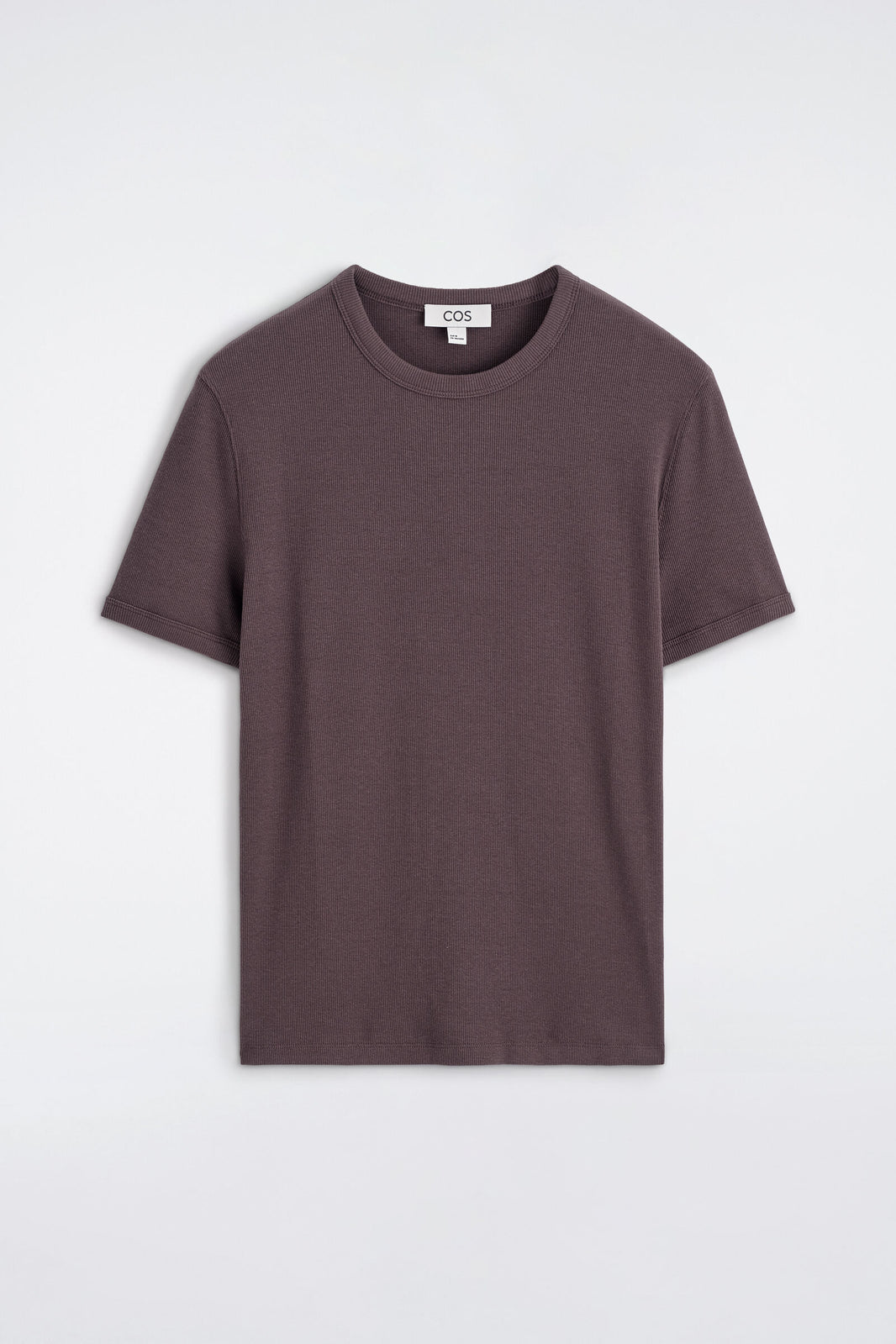 CAMISETA DE ALGODÓN SLIM ACANALADA - MARRÓN - StillMedia/DescriptiveStillLife