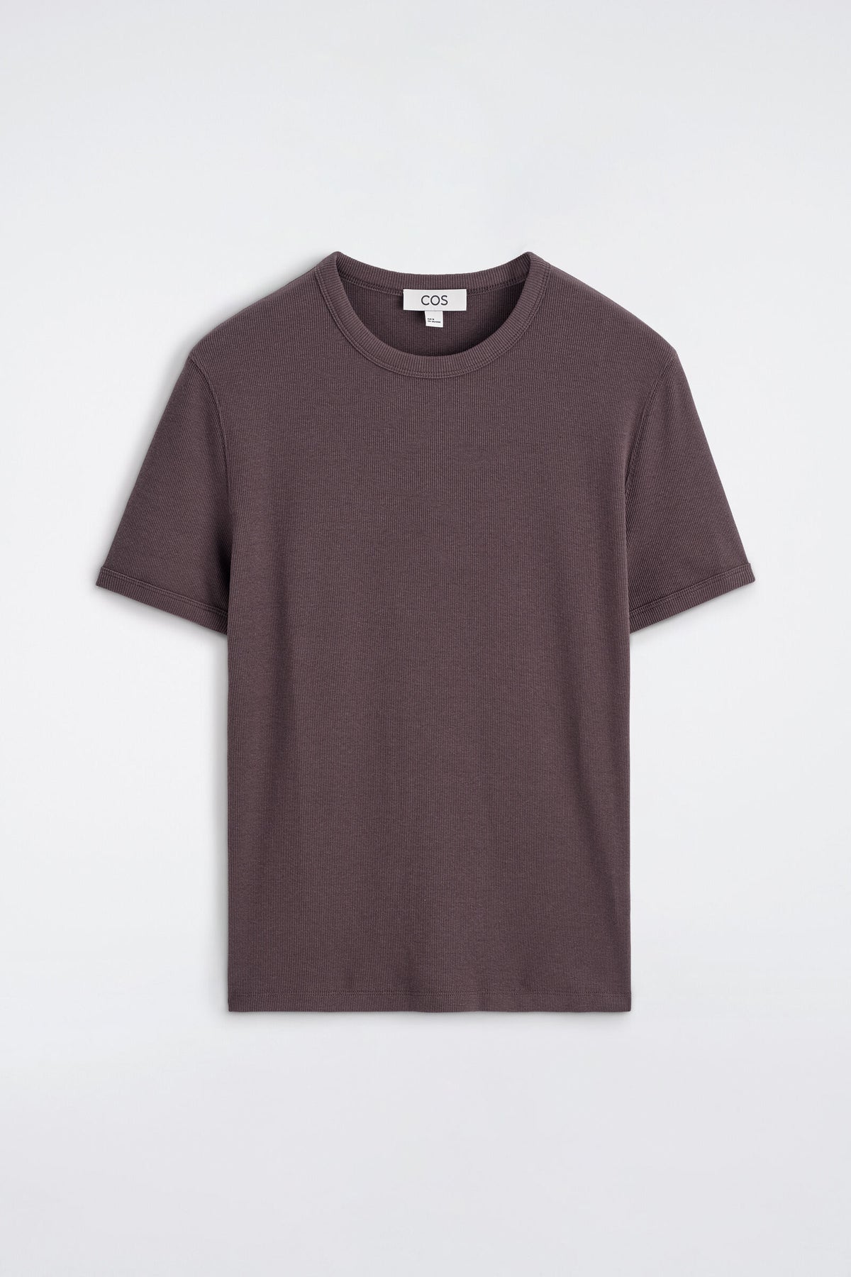 CAMISETA DE ALGODÓN SLIM ACANALADA - MARRÓN - StillMedia/DescriptiveStillLife