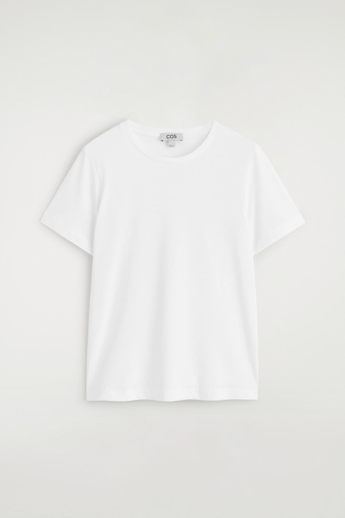 CAMISETA DE ALGODÓN CON CUELLO REDONDO - BLANCO | DescriptiveStillLife