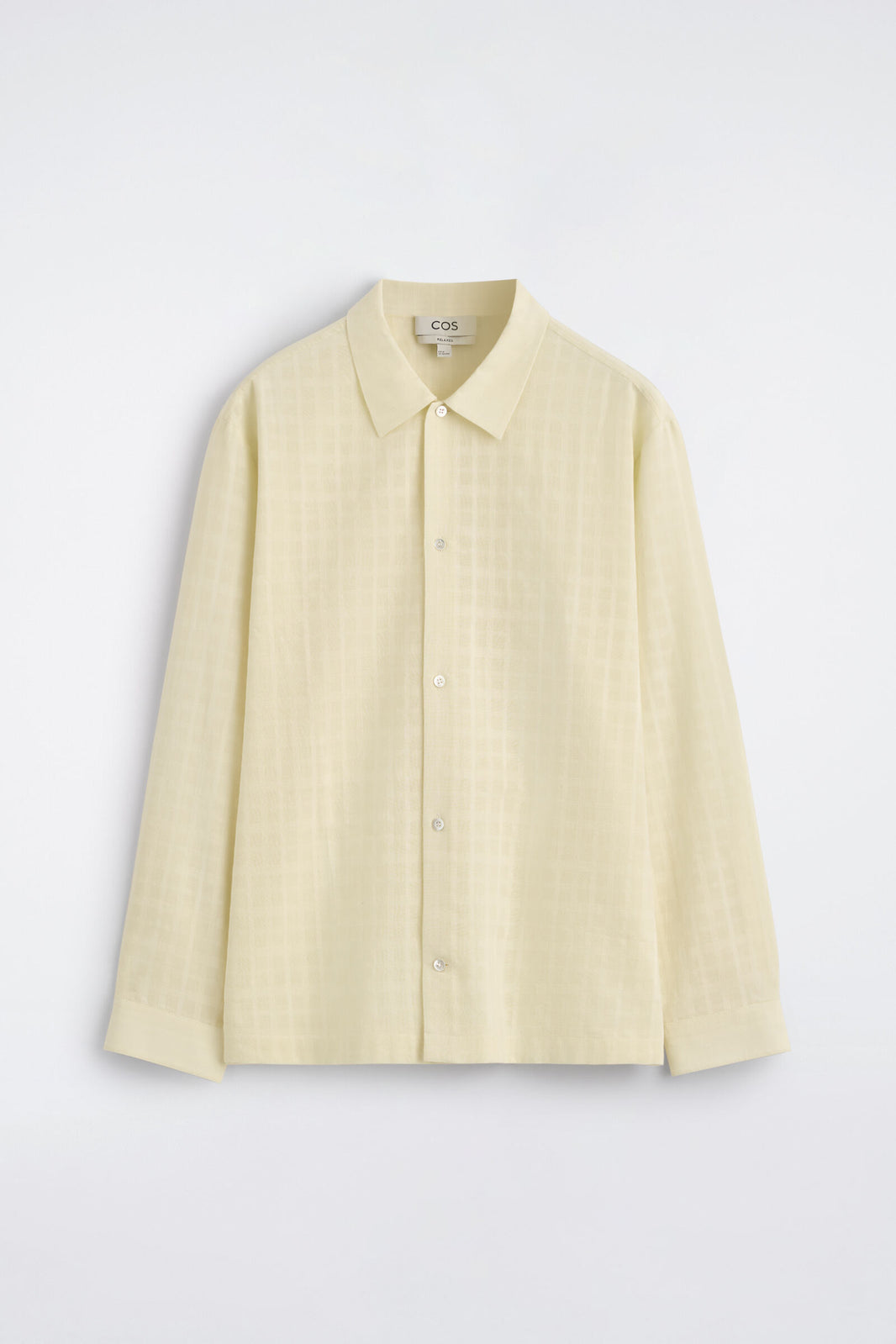 CAMISA DE ALGODÓN JACQUARD A CUADROS - AMARILLO MANTEQUILLA | DescriptiveStillLife