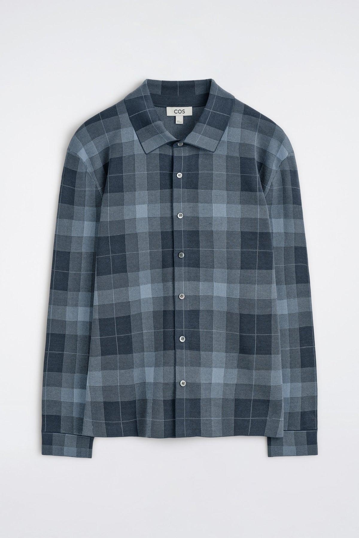 CAMISA DE ALGODÓN TEJIDO RELAJADO - AZUL MARINO / CUADROS - StillMedia/DescriptiveStillLife