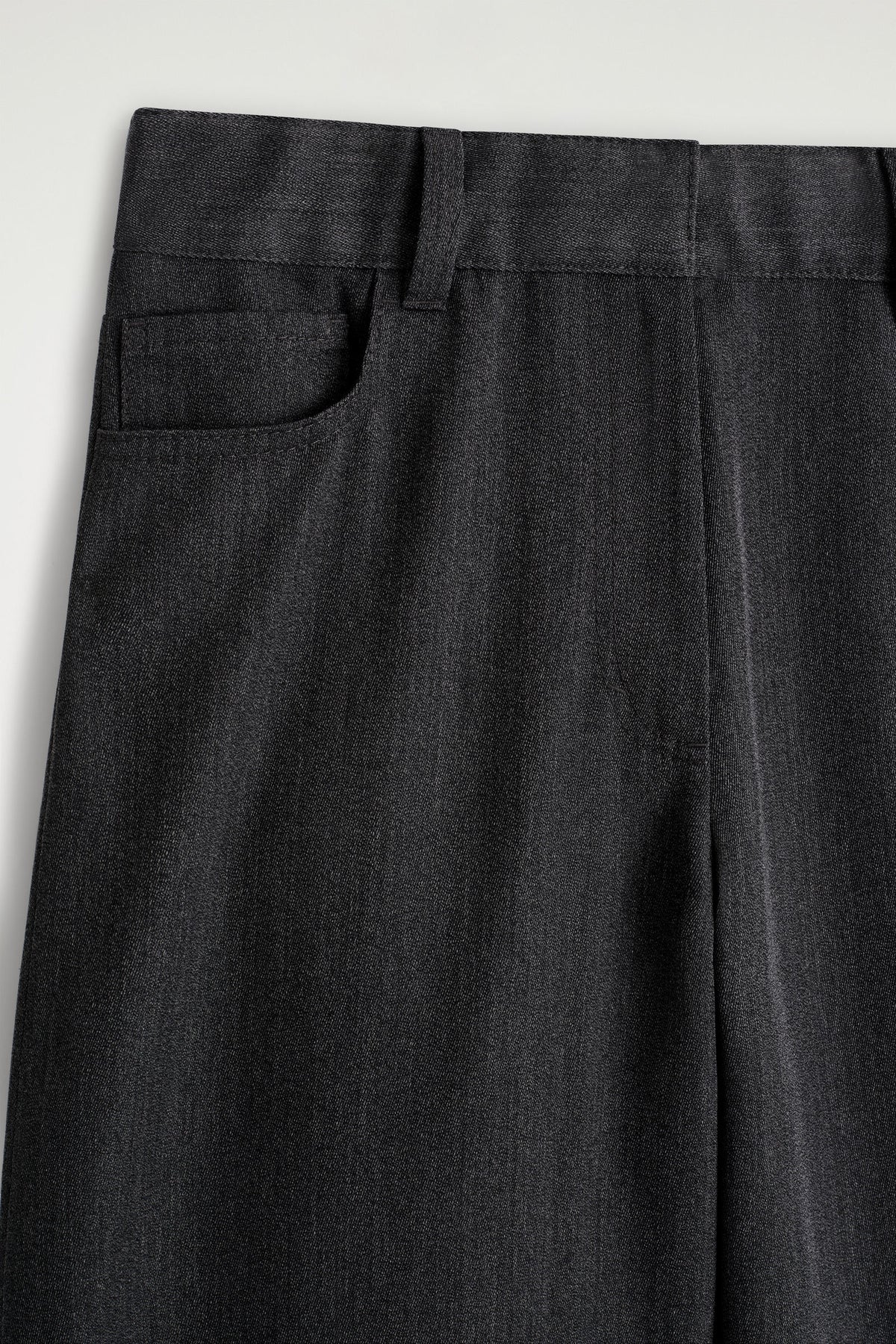PANTALONES DE PIERNA ANCHA DE MEZCLA DE LANA REGULAR - NEGRO - StillMedia/DescriptiveDetail