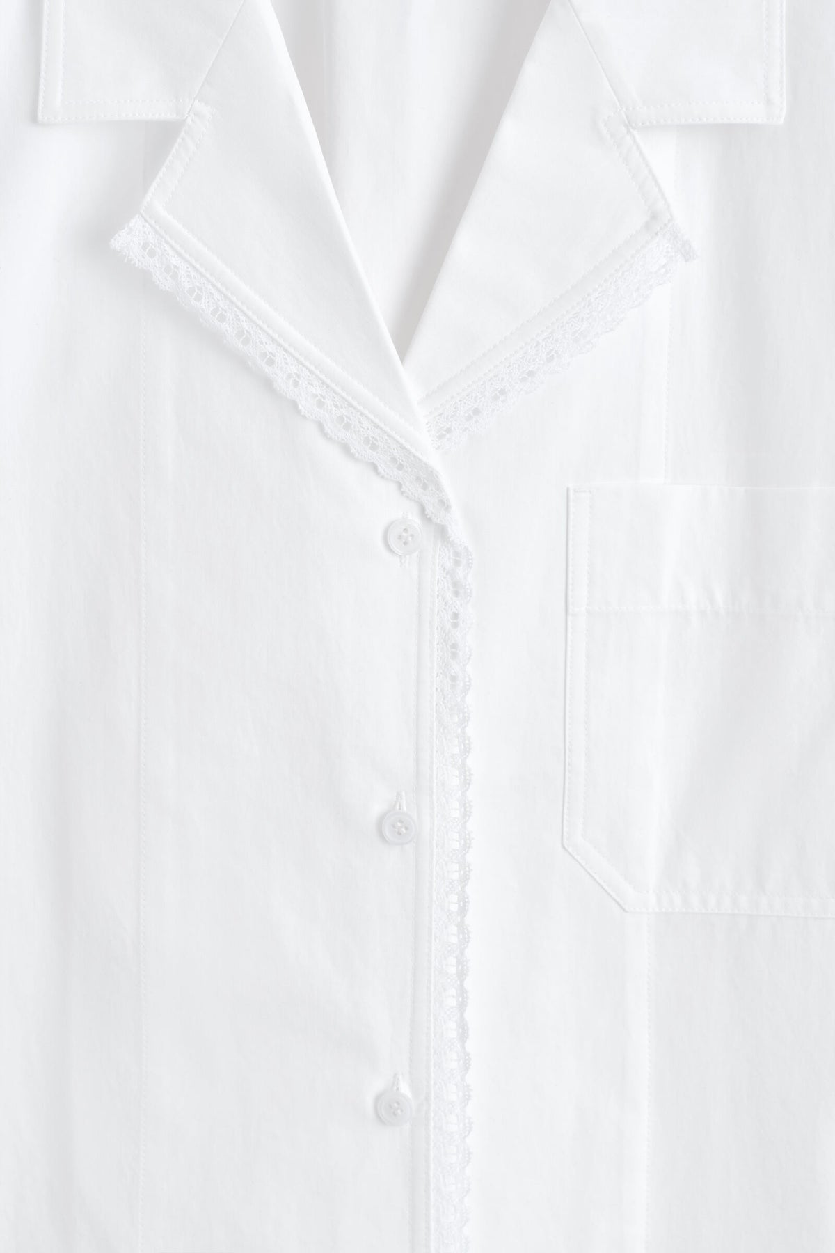 CAMISA DE RESORT CON ENCAJE - BLANCO | DescriptiveDetail