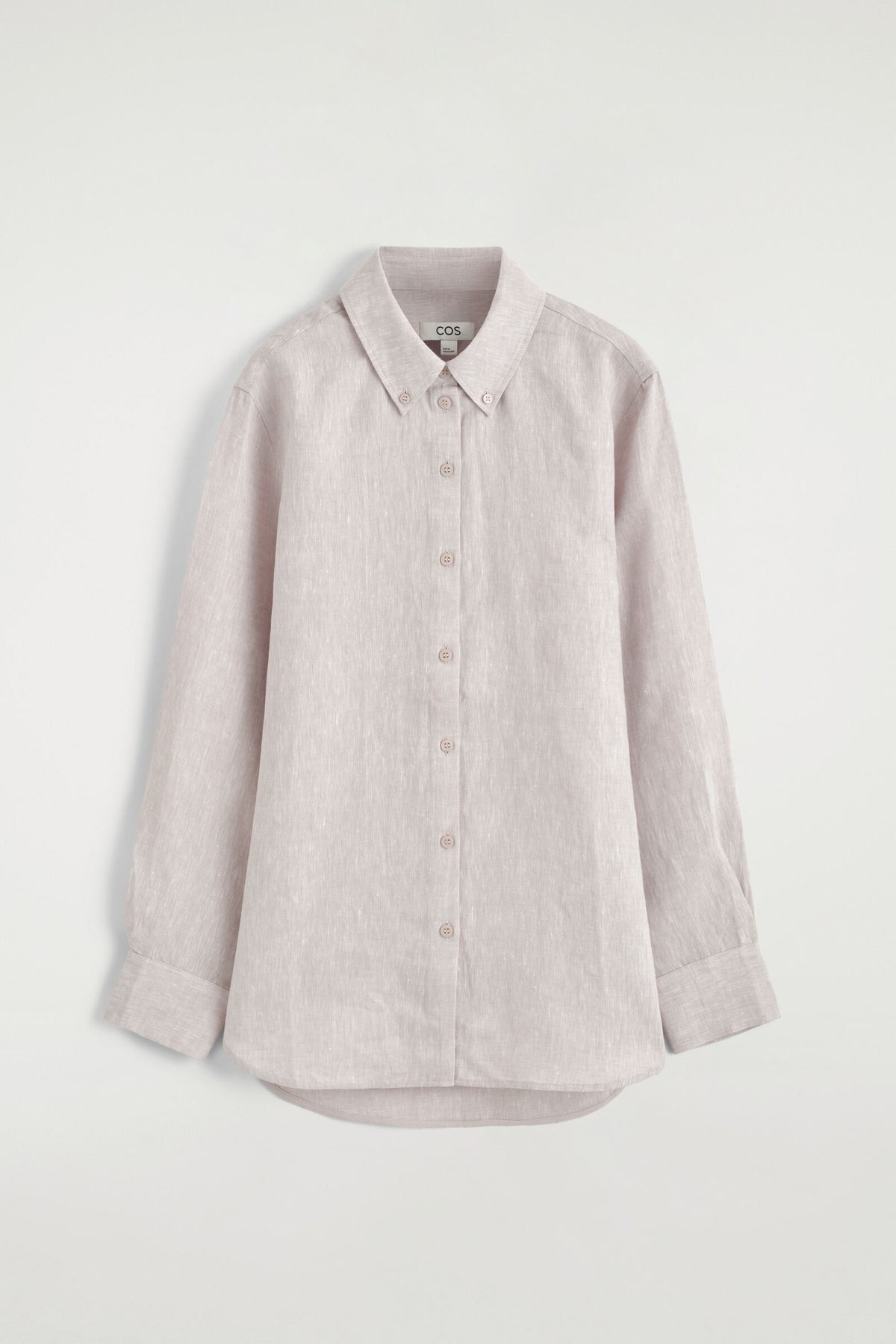 CAMISA DE LINO CON CUELLO ABOTONADO - ROSA CLARO - StillMedia/DescriptiveStillLife