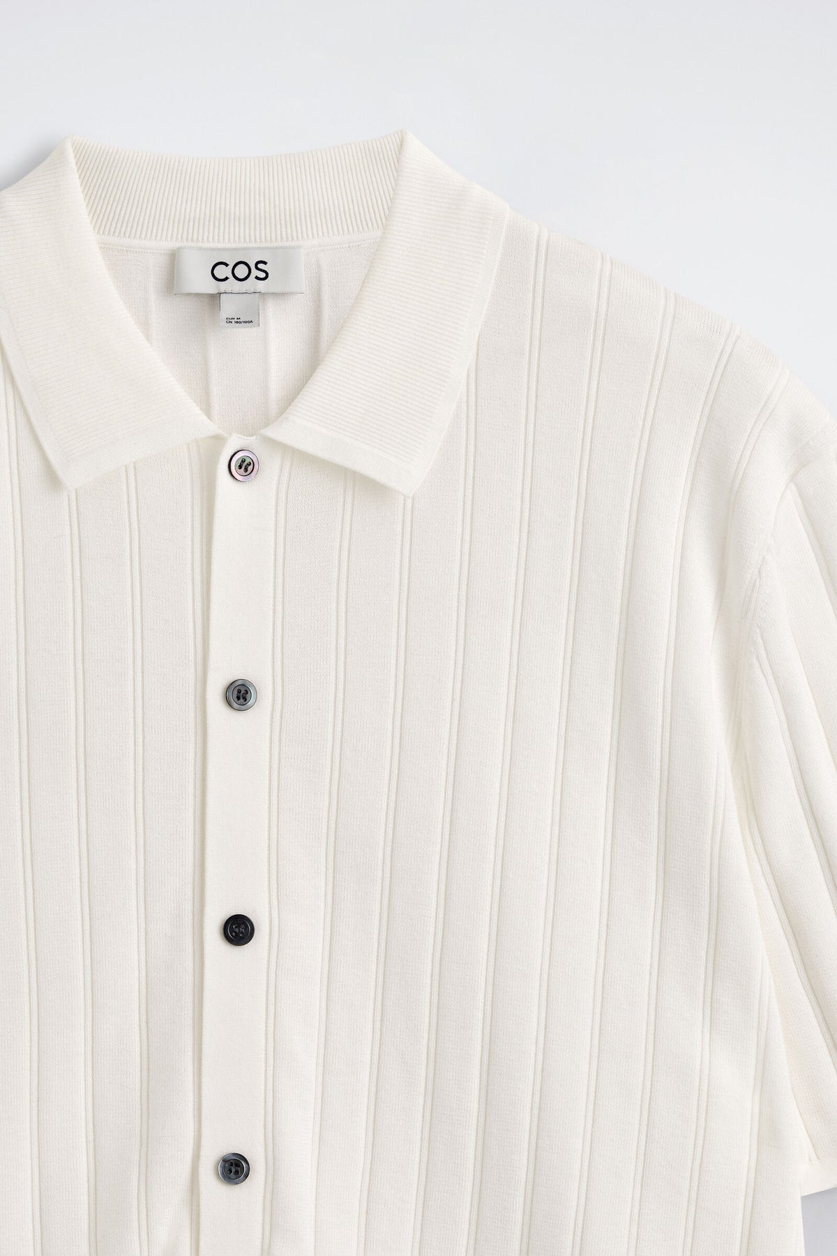 CAMISA DE ALGODÓN TEJIDO ACANALADO - BLANCO - StillMedia/DescriptiveDetail