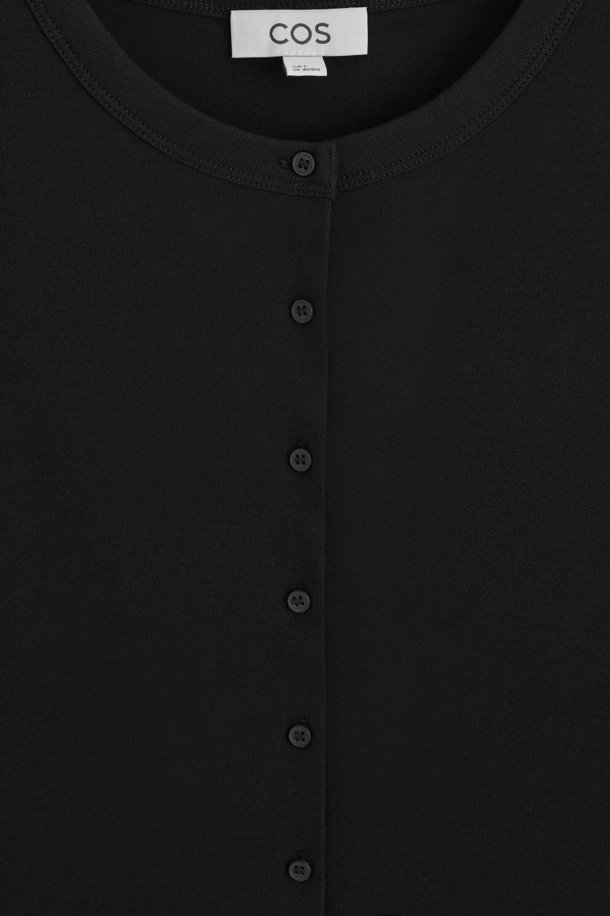 JERSEY CÁRDIGAN TOP - NEGRO | DescriptiveDetail