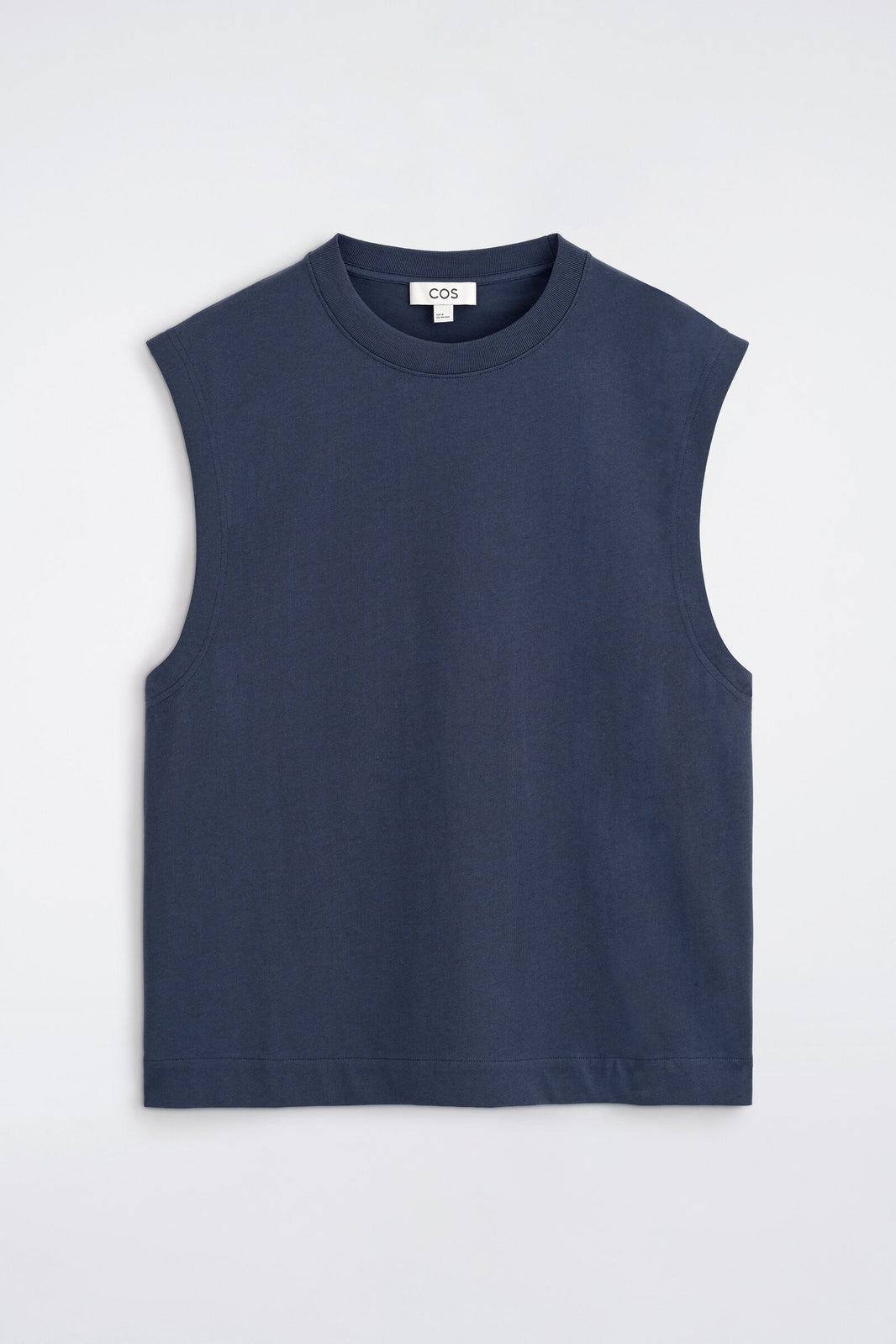RELAXED COTTON-CREPE TANK TOP - AZUL MARINO | DescriptiveStillLife