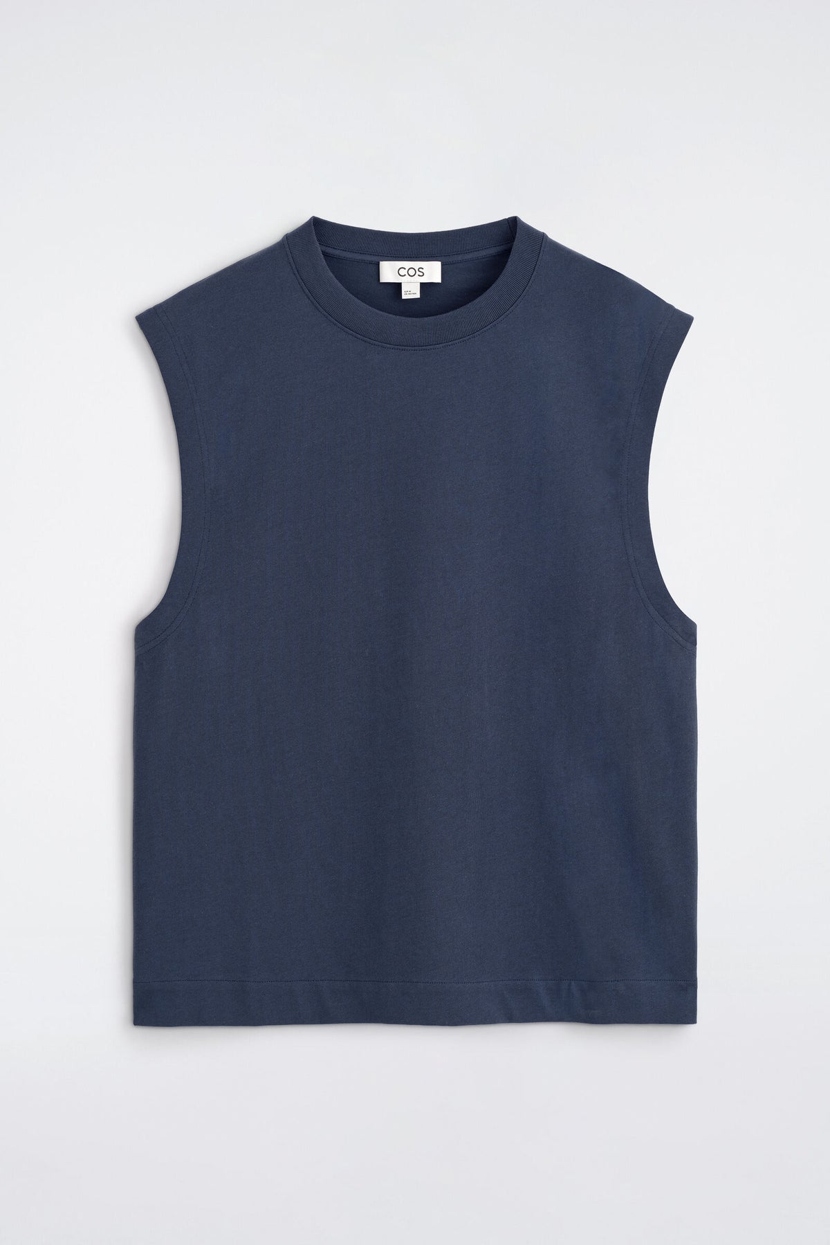 RELAXED COTTON-CREPE TANK TOP - AZUL MARINO | DescriptiveStillLife
