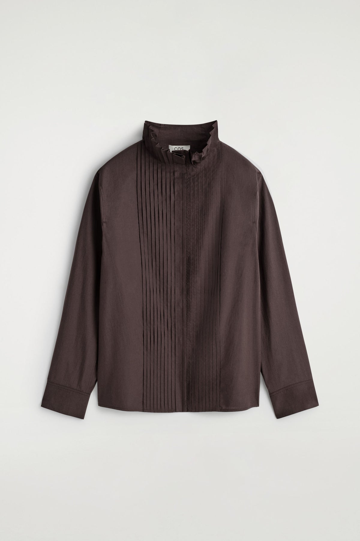 BLUSA DE ALGODÓN CON PLIEGUES - MARRÓN - StillMedia/DescriptiveStillLife