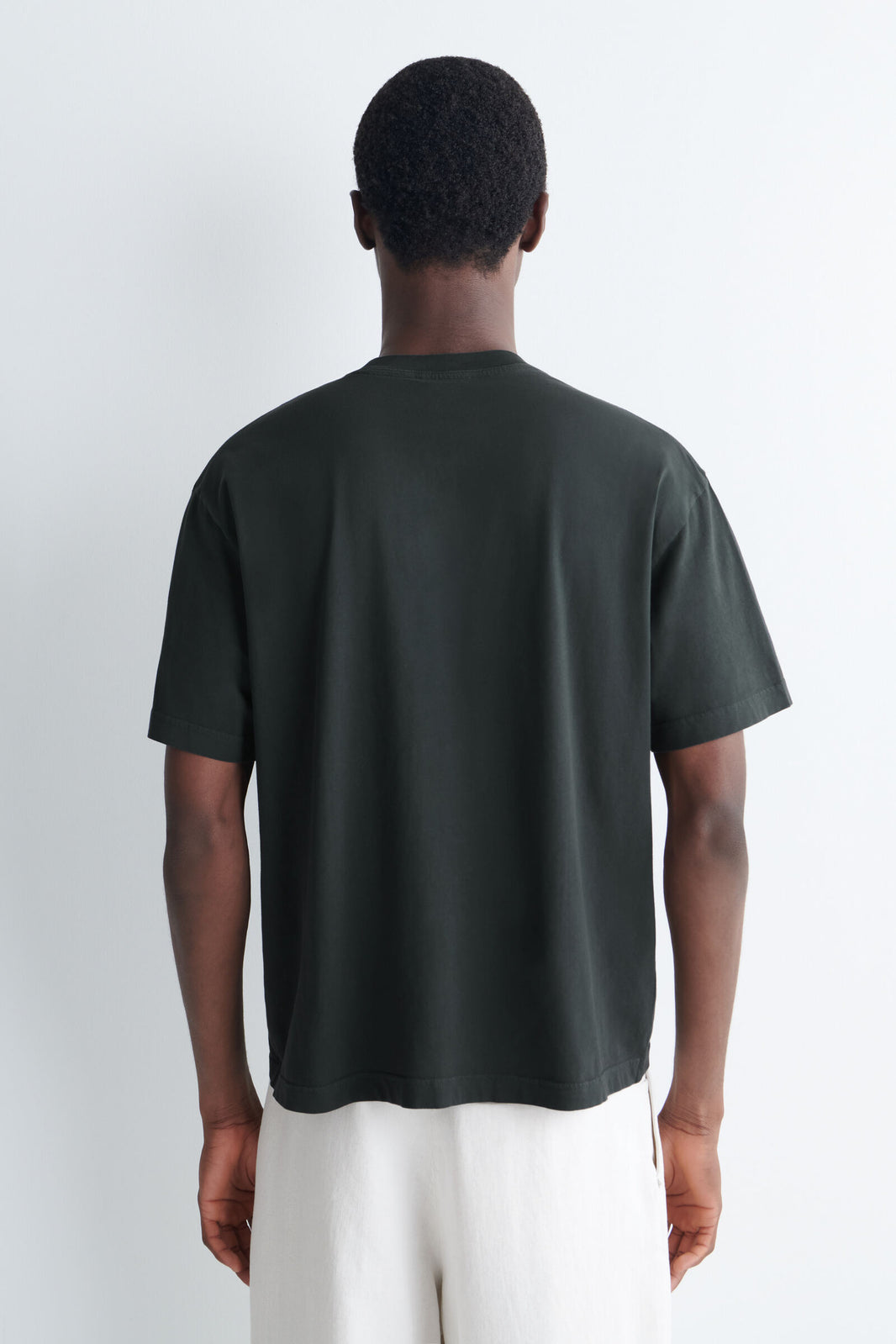 CAMISETA DE ALGODÓN RELAJADA Y LIGERA - AZUL MARINO