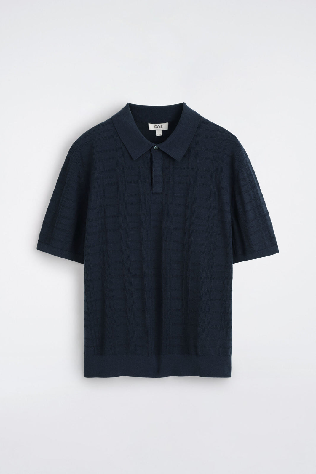 POLO DE JACQUARD A CUADROS - AZUL MARINO / A CUADROS | DescriptiveStillLife