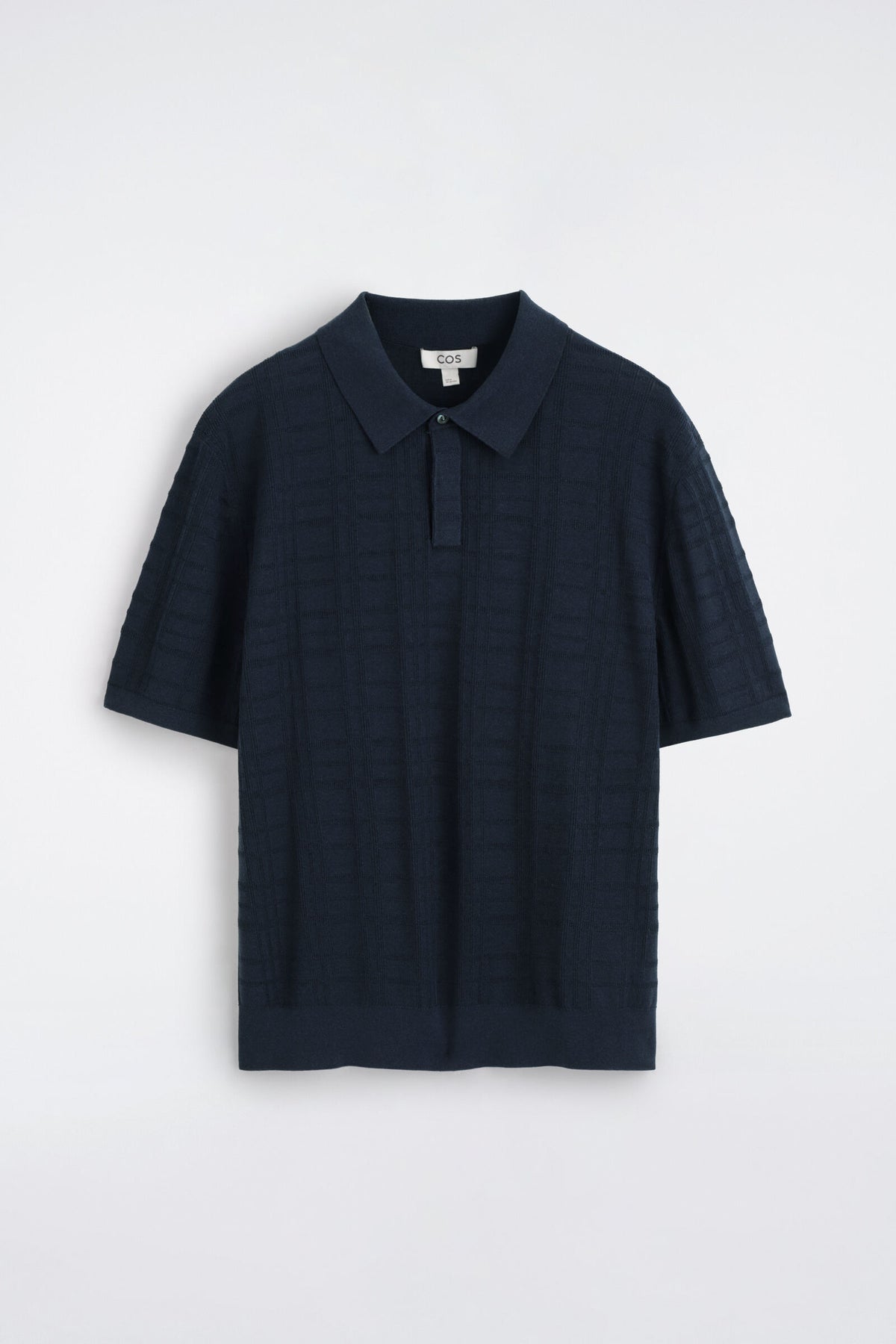 POLO DE JACQUARD A CUADROS - AZUL MARINO / A CUADROS | DescriptiveStillLife
