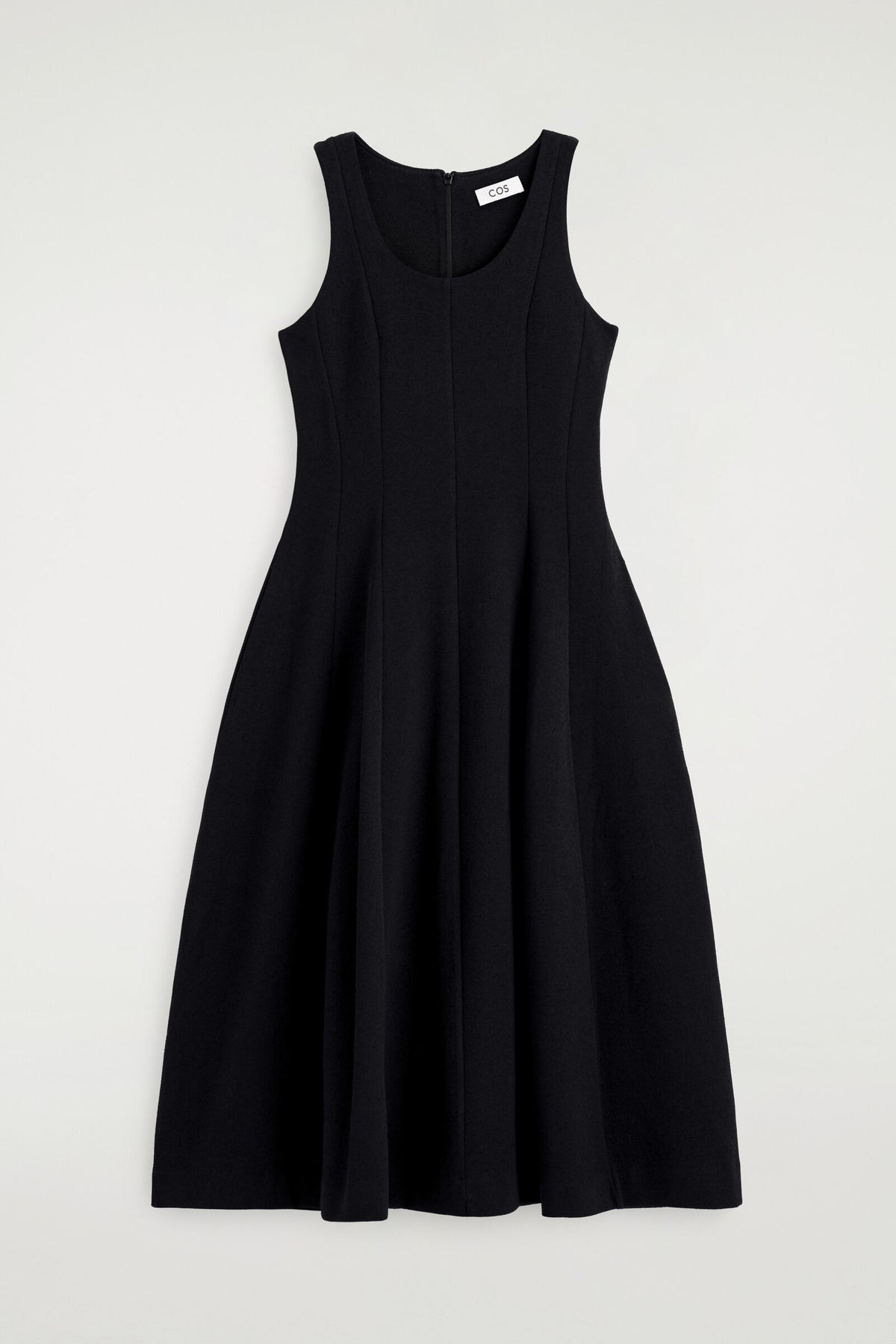 VESTIDO MIDI DE ALGODÓN ESCULPIDO - NEGRO - StillMedia/DescriptiveStillLife