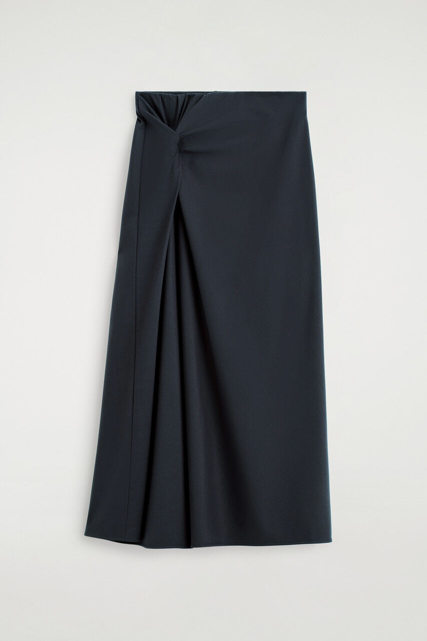 FALDA MIDI DE JERSEY CON DETALLE DE NUDO - AZUL MARINO - StillMedia/DescriptiveStillLife
