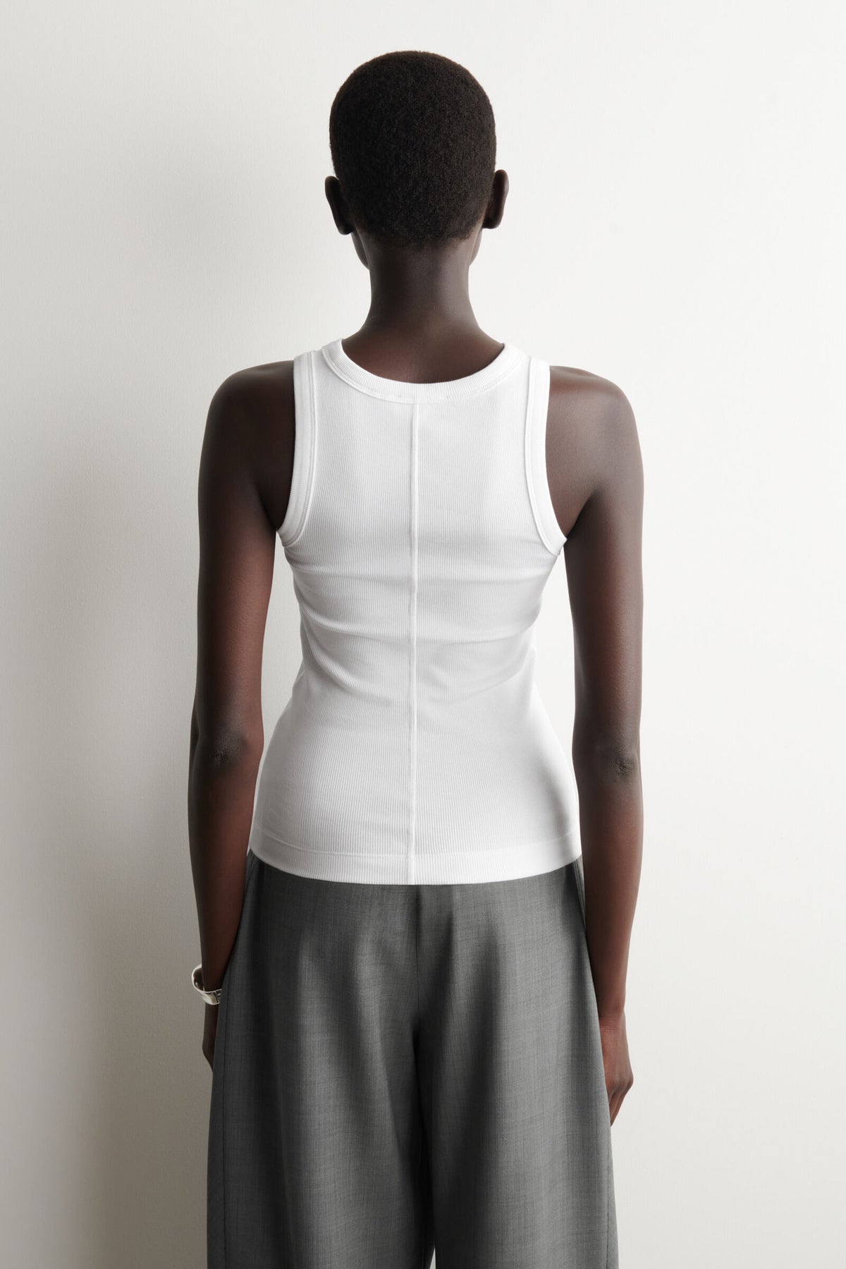 TOP DE ALGODÓN ACANALADO - BLANCO - StillMedia/Lookbook
