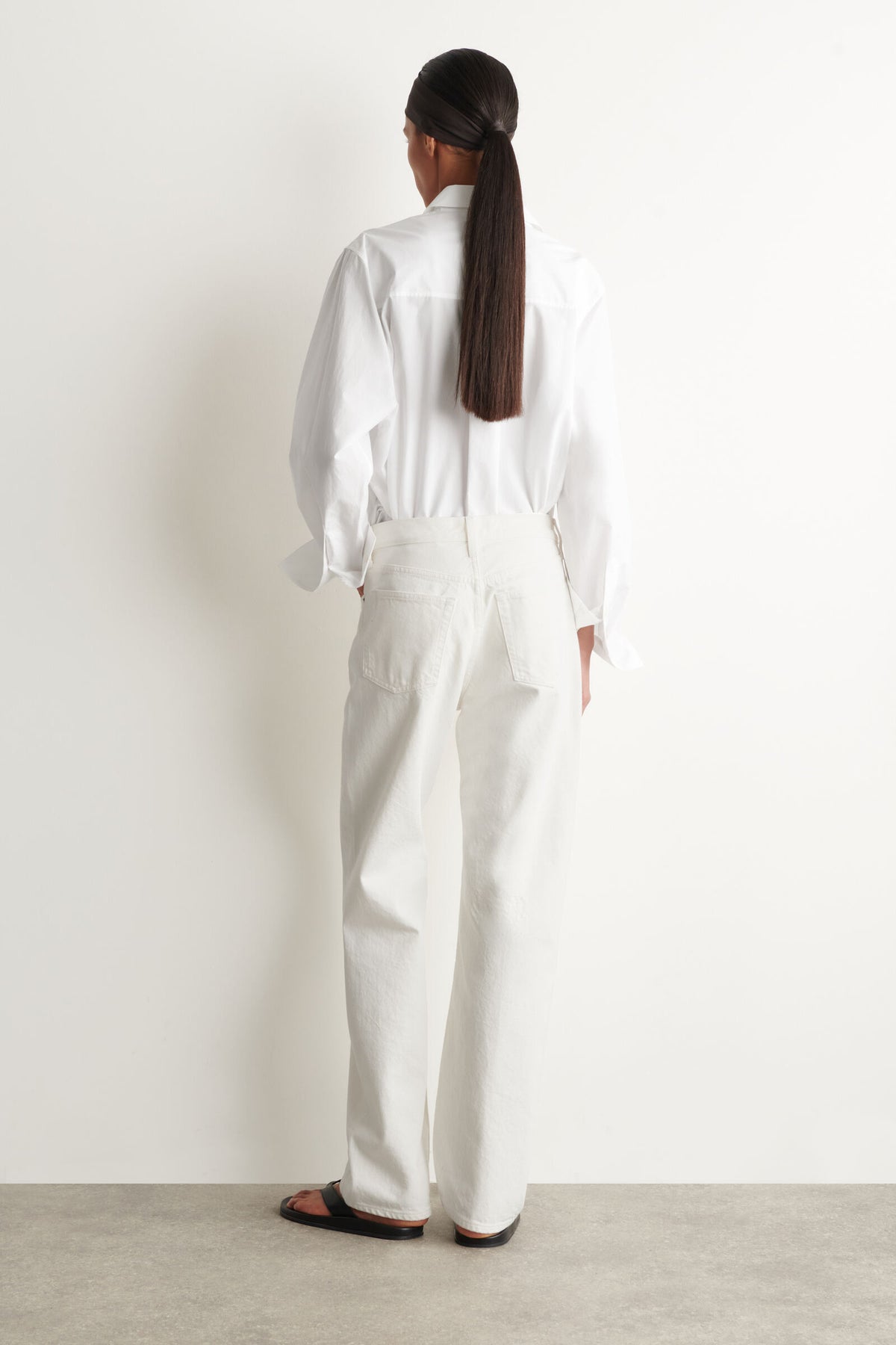 JEANS DE PIERNA RECTA CHORD - BLANCO