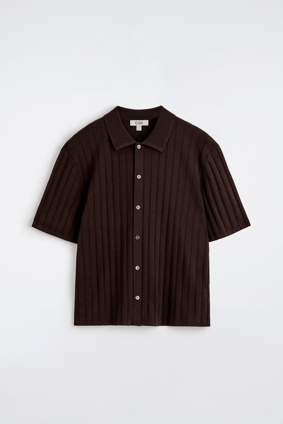 CAMISA DE ALGODÓN TEJIDO ACANALADO - BURDEOS - StillMedia/DescriptiveStillLife