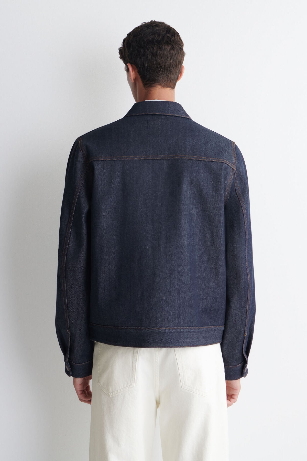 CHAQUETA DE MEZCLILLA SIN REMATE - ÍNDIGO
