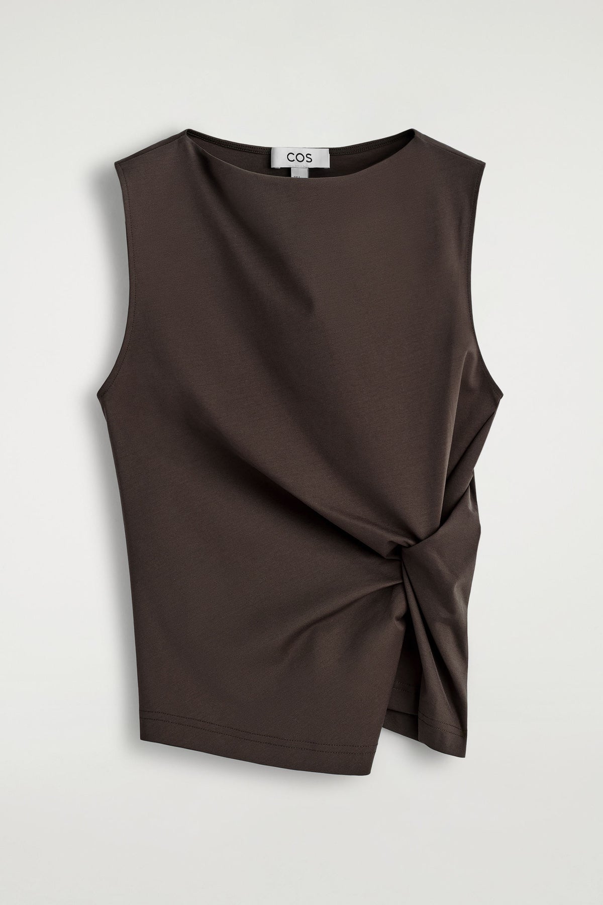 TOP DE JERSEY CON DETALLE DE NUDO - MARRÓN OSCURO - StillMedia/DescriptiveStillLife