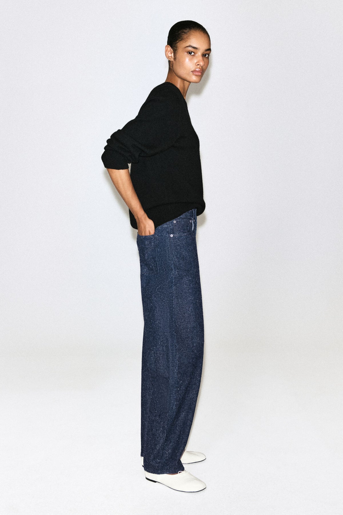JEANS INLET BOUCLÉ CURVED LEG - AZUL - StillMedia/Lookbook