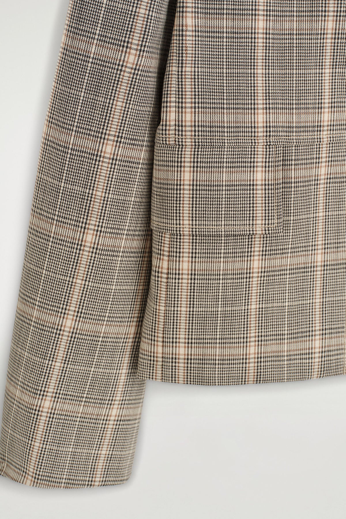 CHAQUETA DE LANA A CUADROS - BEIGE / A CUADROS | DescriptiveDetail