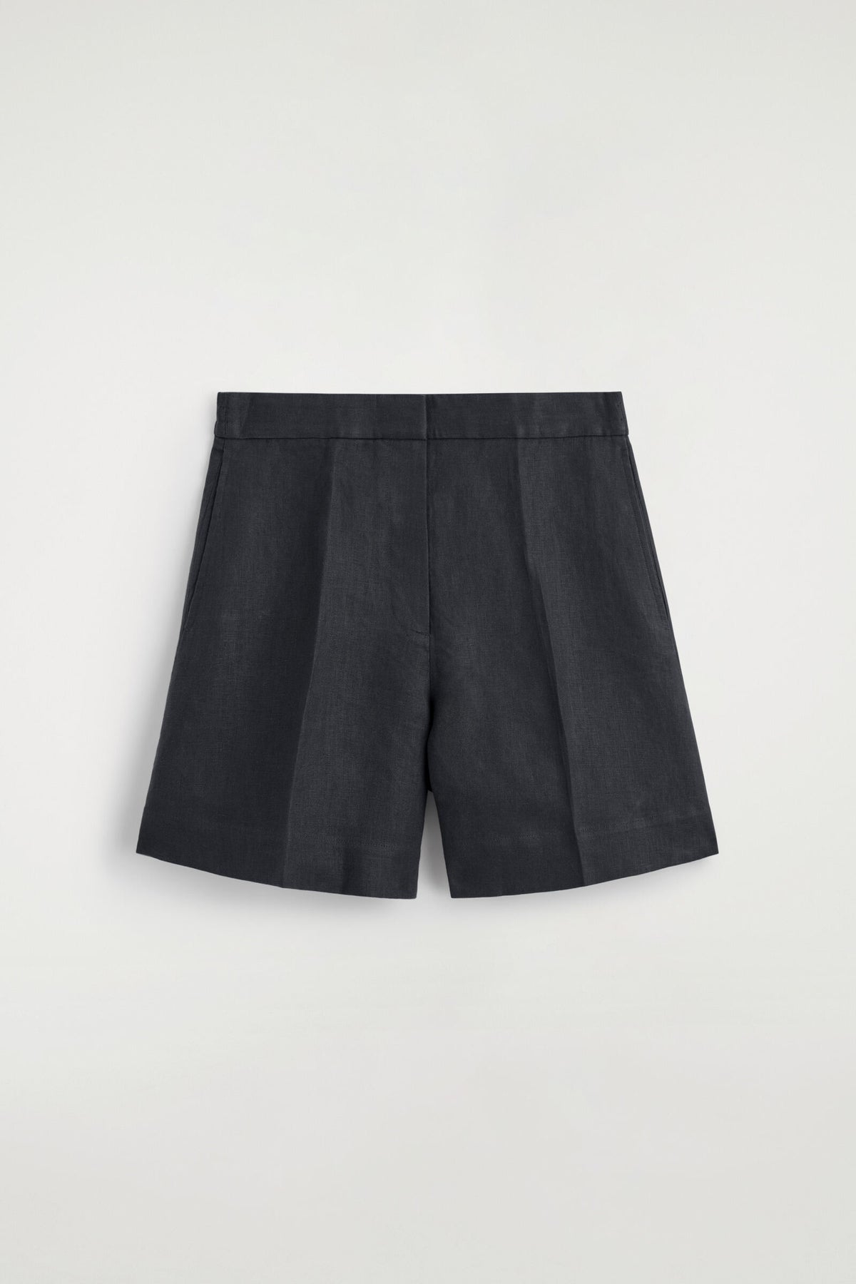 SHORTS DE LINO SASTRE CON ELÁSTICO - NEGRO - StillMedia/DescriptiveStillLife